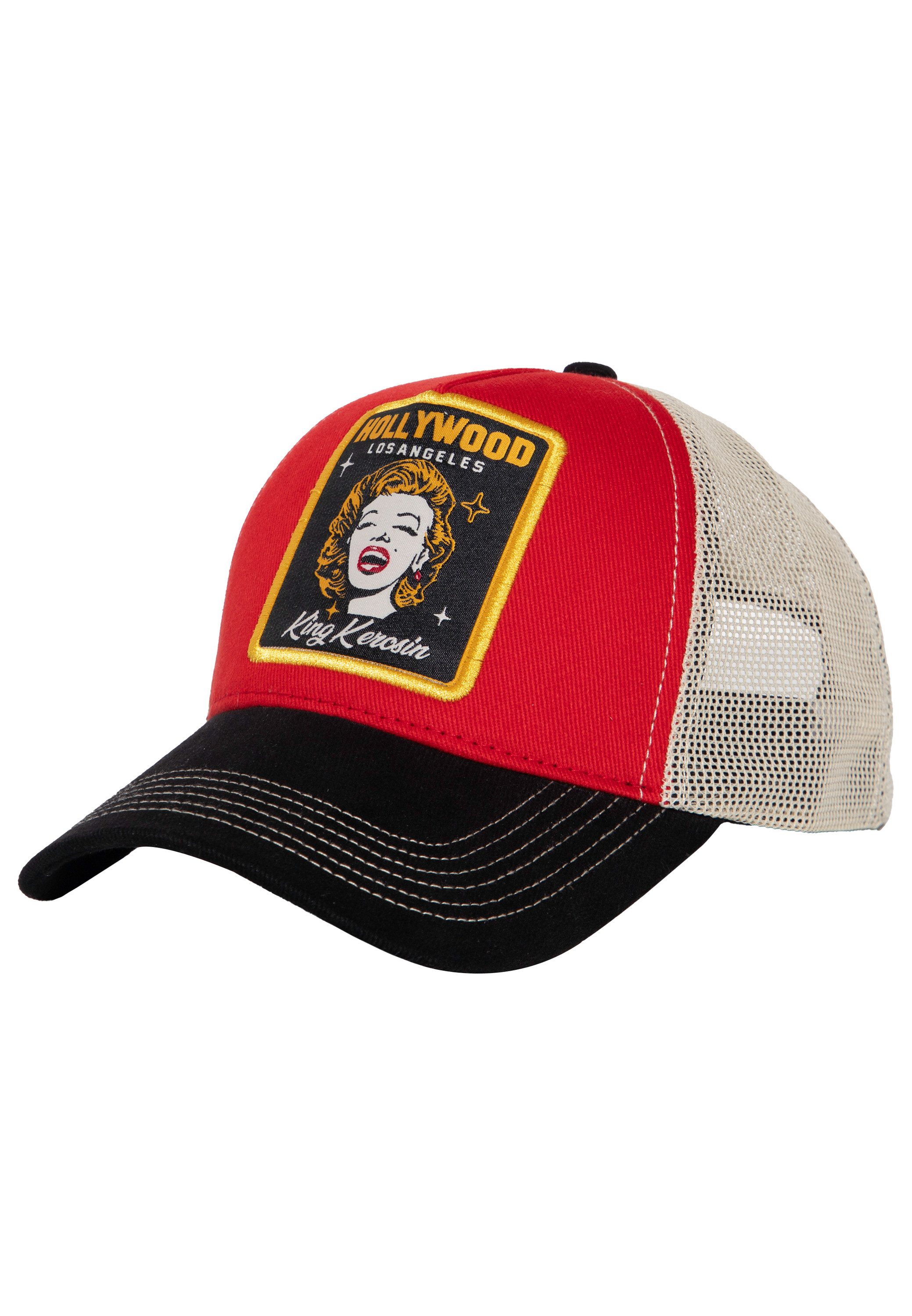 KingKerosin Trucker Cap Hollywood (1-St) mit Portrait-Stickerei