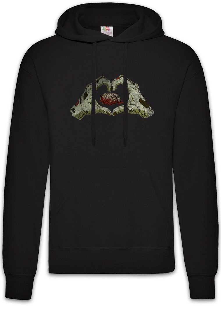 Hoodie Zombie Heart Herren Hoodie Living Dead The Walking Fun Smile Zombies