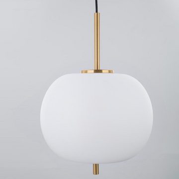 Nova Luce Hängeleuchte Pendelleuchte Lato in Weiß und Gold E27 300mm, keine Angabe, Leuchtmittel enthalten: Nein, warmweiss, Hängeleuchte, Pendellampe, Pendelleuchte