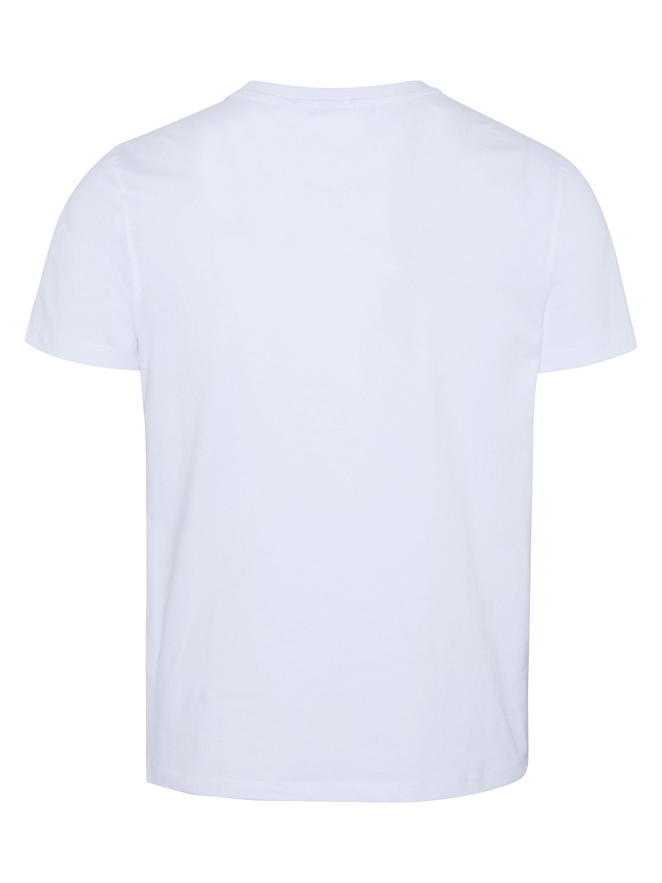 White mit Bright gesticktem T-Shirt Logo-Symbol Polo Sylt