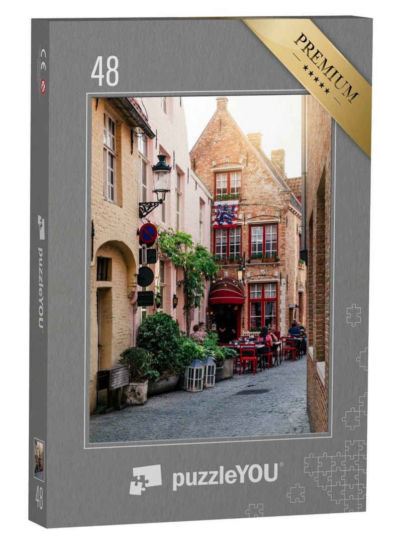 puzzleYOU Puzzle Historisches Stadtzentrums von Brügge, Belgien, 48 Puzzleteile, puzzleYOU-Kollektionen