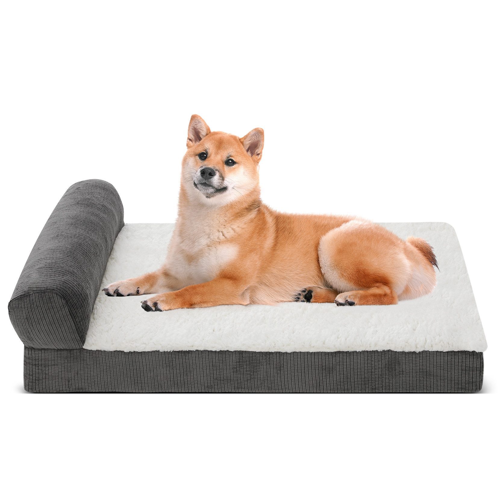 YOLEO Tierbett Hundebett mit abnehmbarem Stoffbezug und waschbar, Grau günstig online kaufen