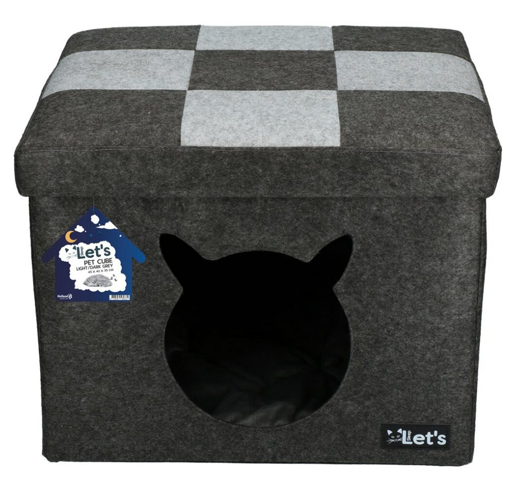 Thumbnail - Let's Bands Tierbett Let's sleep Pet Cube helles/dunkelgrau