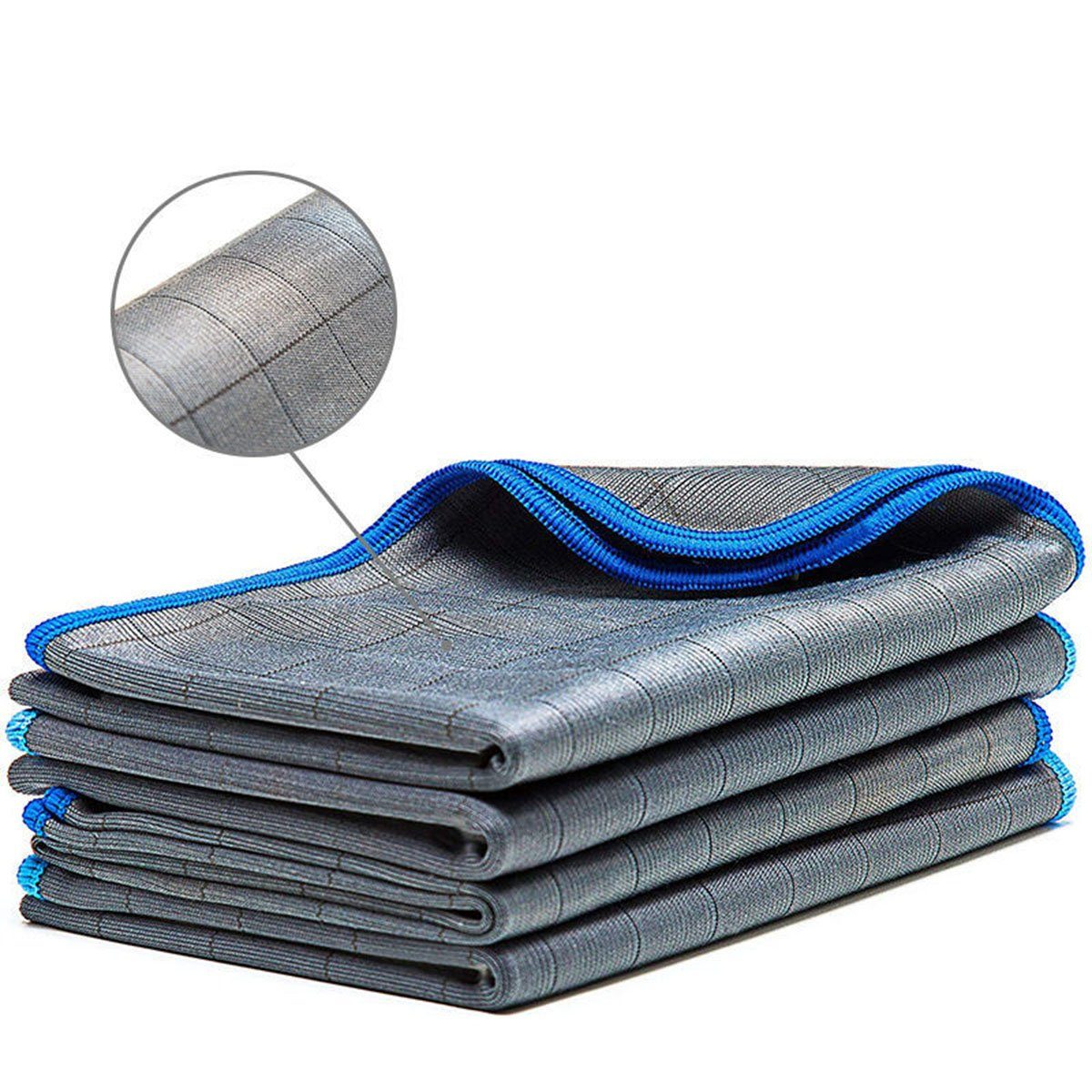 CTGtree 3 Stück Mikrofaser-Carbon-Tuch für Autofenster-Reinigungstücher Mikrofasertuch (3-tlg)