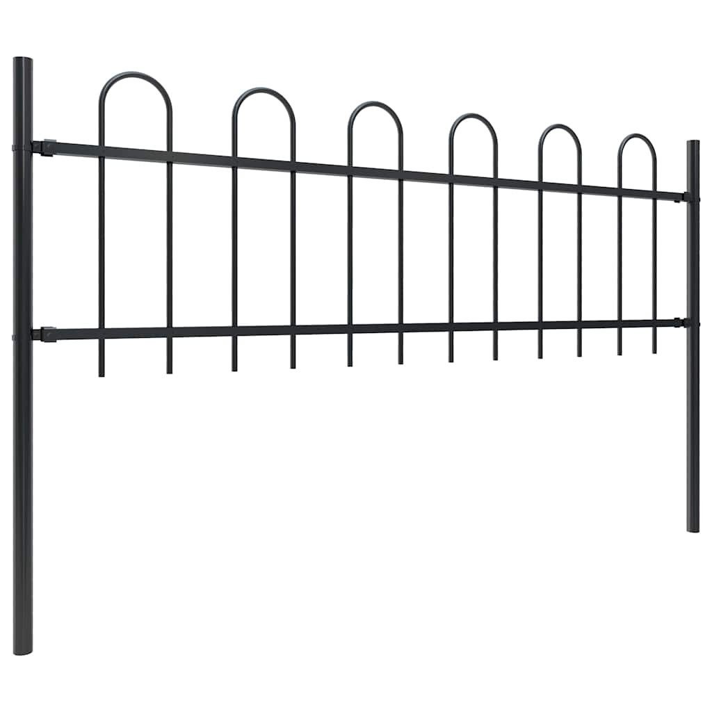 vidaXL Gartenzaun Gartenzaun mit Bügel-Design Stahl günstig online kaufen
