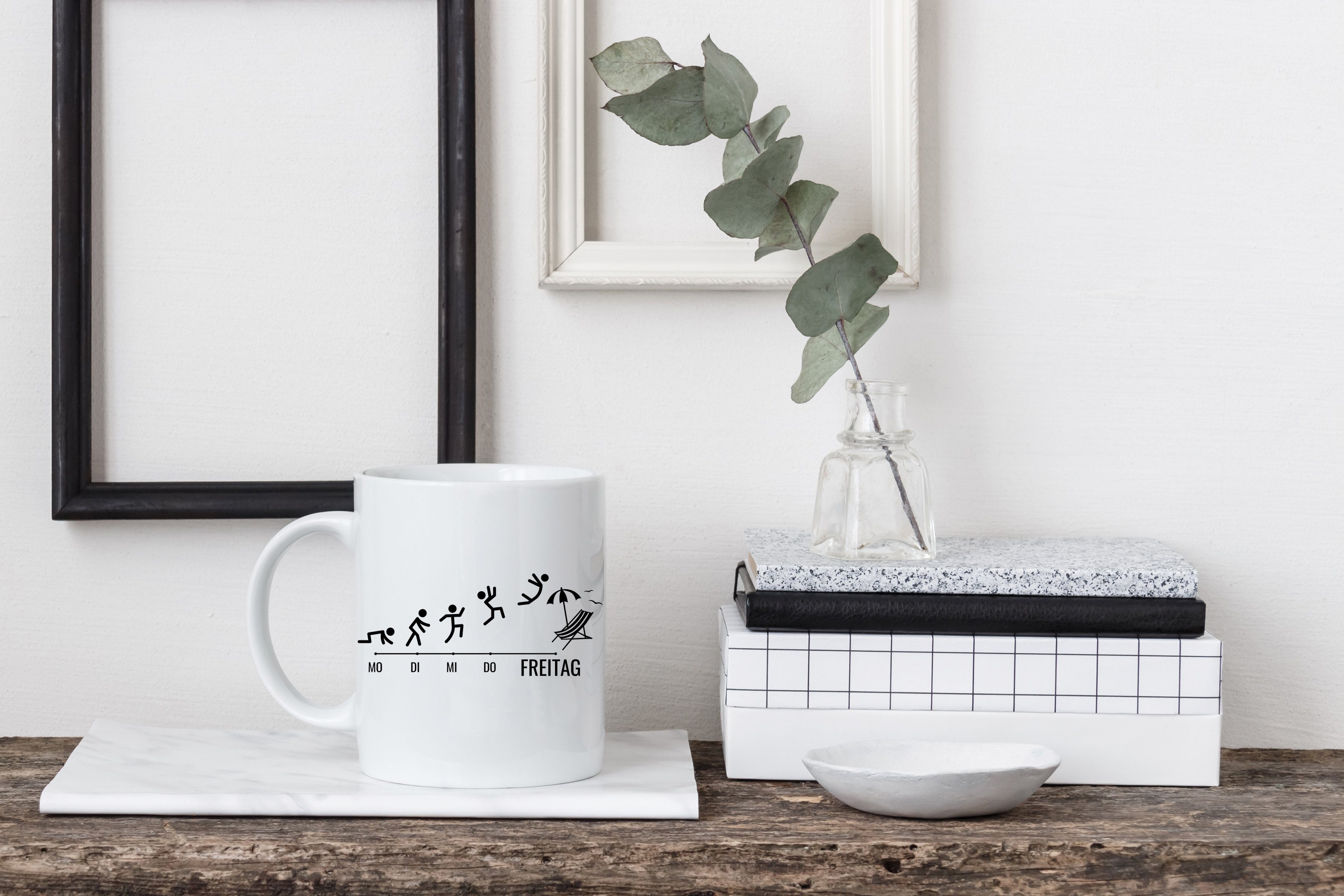 Geschenk, Kaffeetasse lustigem Weiß Print Tasse mit Freitag Designz Keramik, Youth