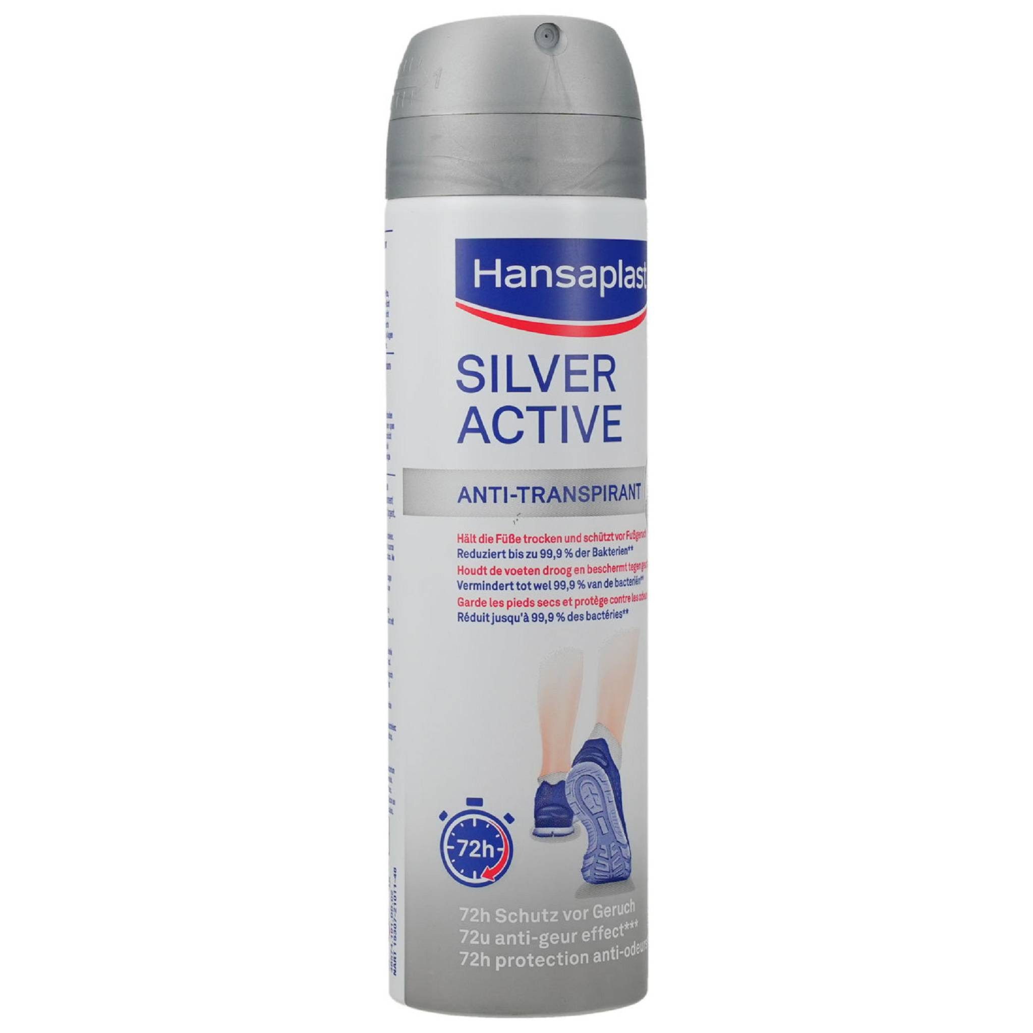 Hansaplast Fußpflegespray Fußspray Silver Active 150ml PZN 03383125
