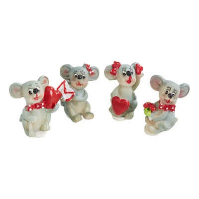 Dekofigur Maus - Minnie, 5 cm (4 St), Schöne Mäuse Figuren für die Frühlingsdekoration