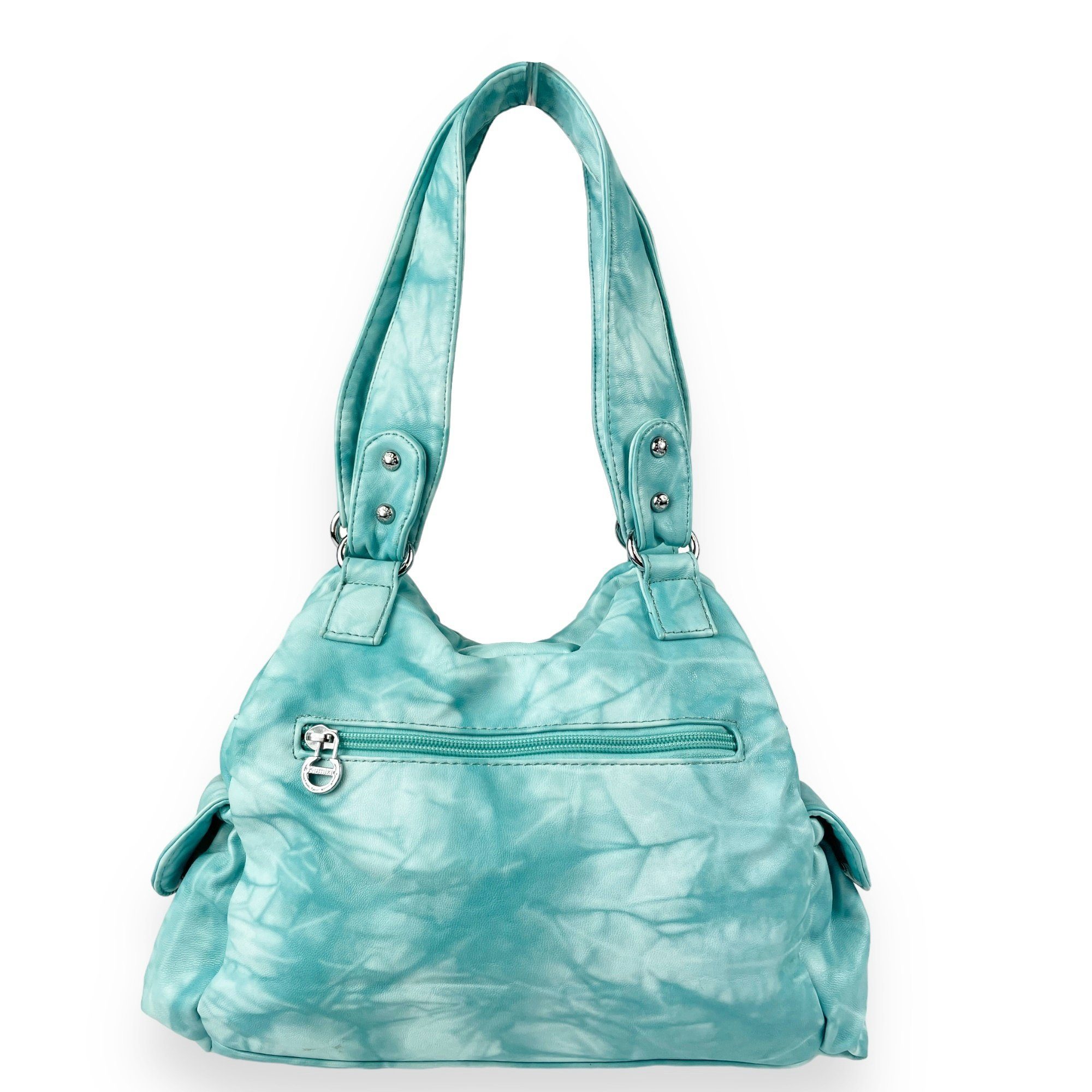 Taschen4life Schultertasche kleine Damen Handtasche AK19227 batik soft, Sommertasche mit 2 Hauptfächern von Kumixi