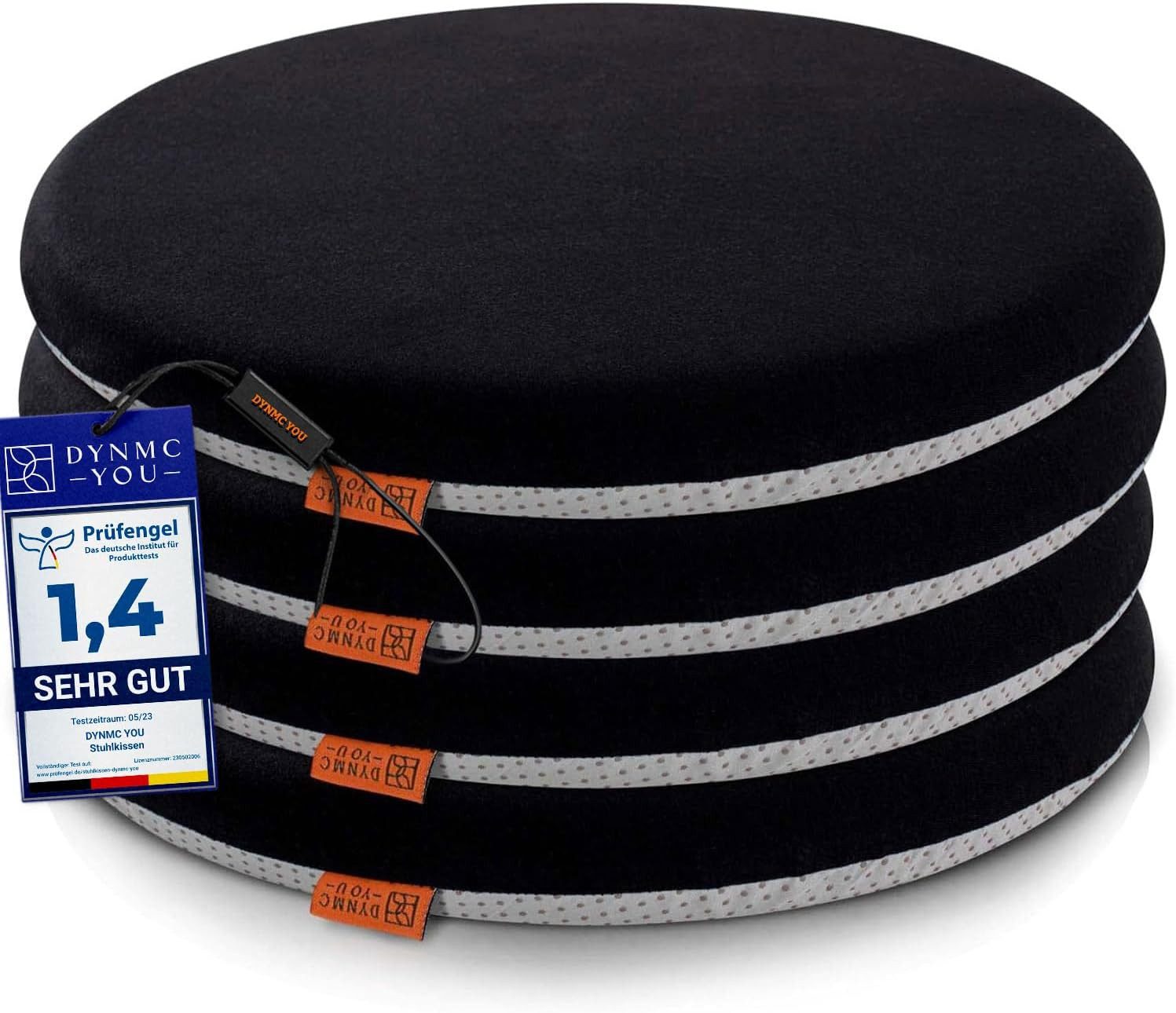 DYNMC you Sitzkissen Stuhl - Stuhlkissen 39x39 - Rund Set, Mittelhart H3 - günstig online kaufen