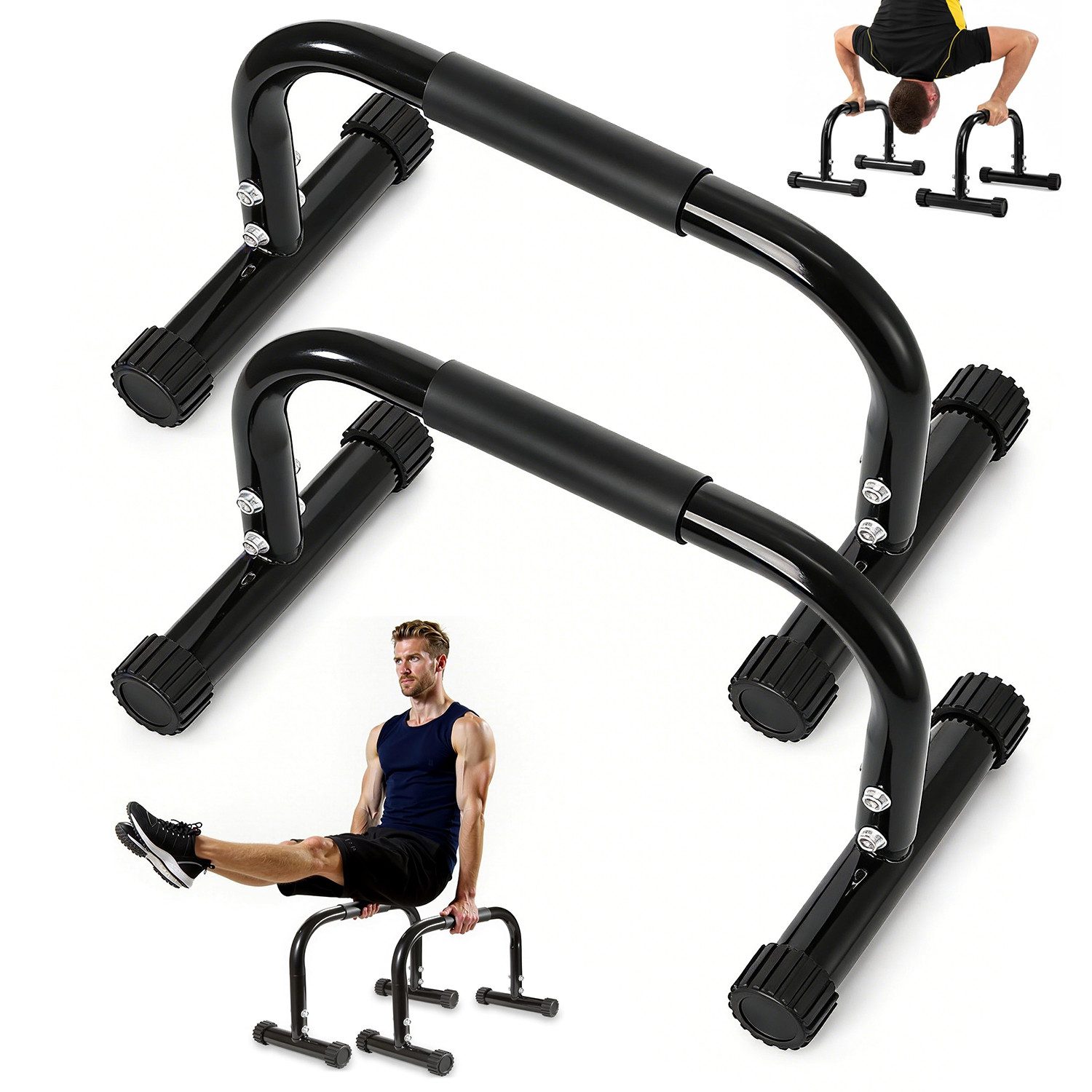 AKKEE Liegestützgriffe Verstellbare Bars für Calisthenics Dip Barren Fitness Parallettes, Mit hoher Tragkraft