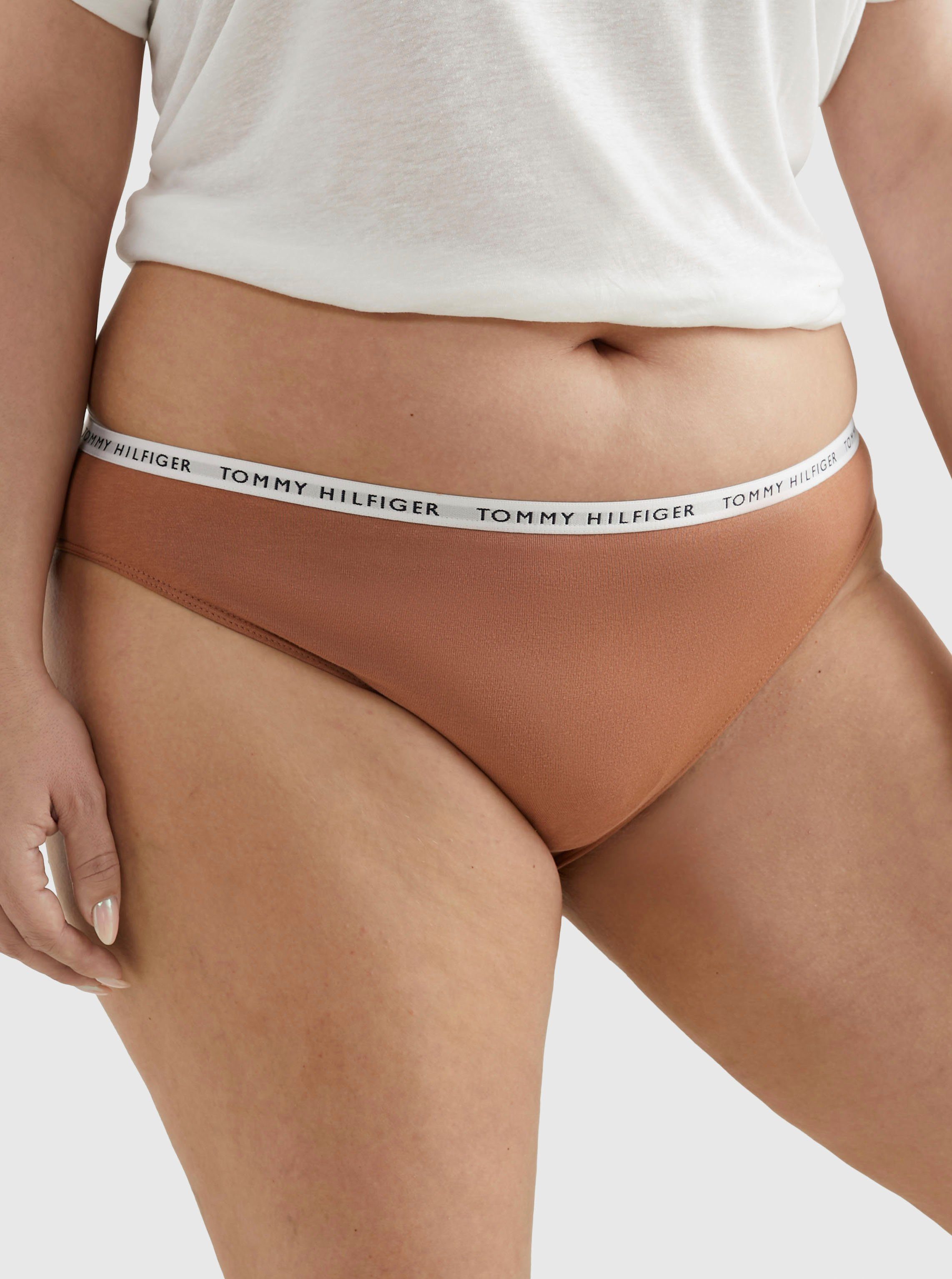 Underwear 3er-Pack) (Set, mit auf dem Taillenbund 3-St., Hilfiger Tommy Bikinislip Logo