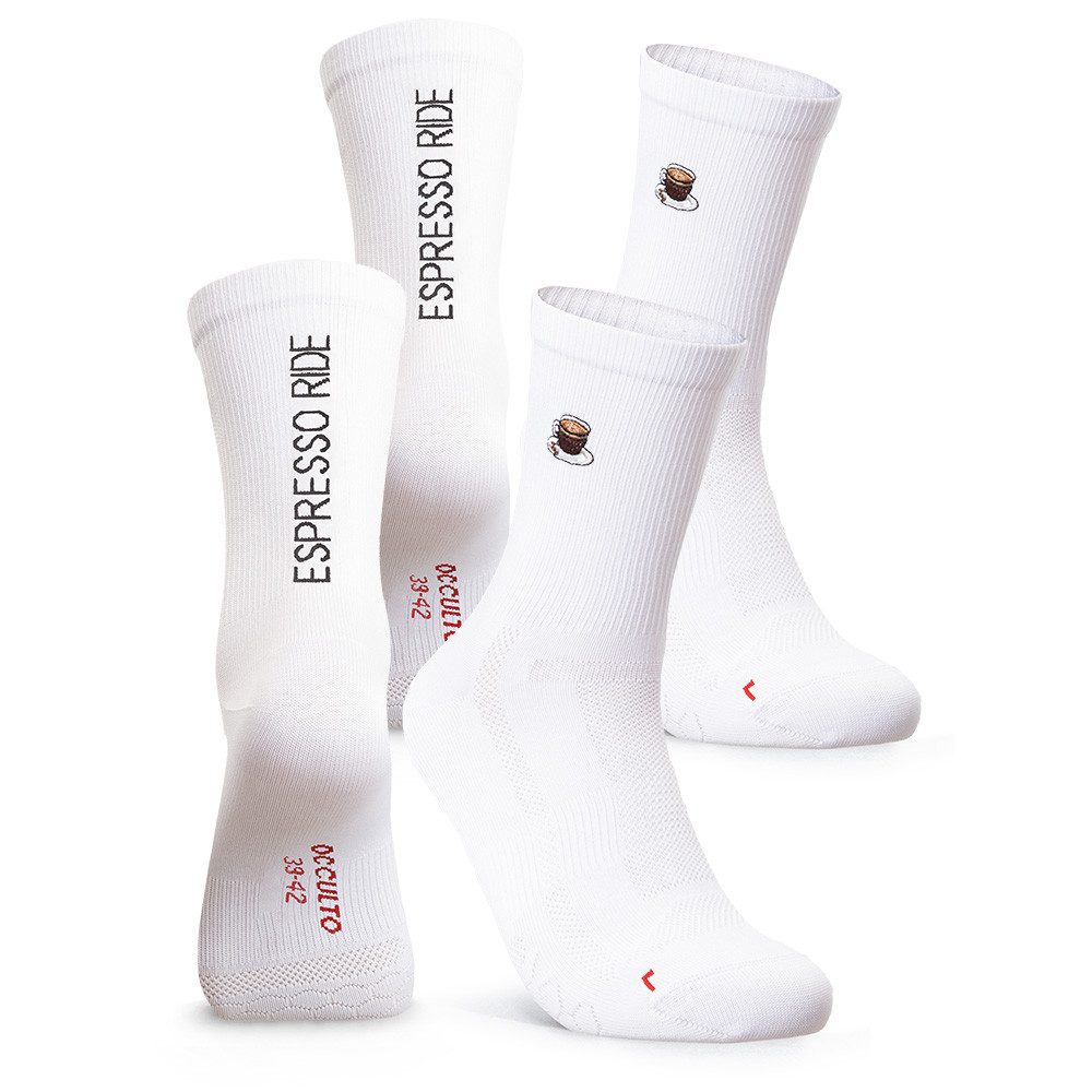 OCCULTO Tennissocken Herren & Damen Motiv Rennradsocken 2er Pack (Modell: Mathieu) (2-Paar)