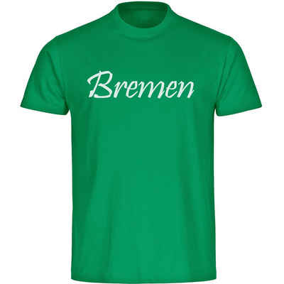 multifanshop T-Shirt Kinder Bremen - Schriftzug - Boy Girl