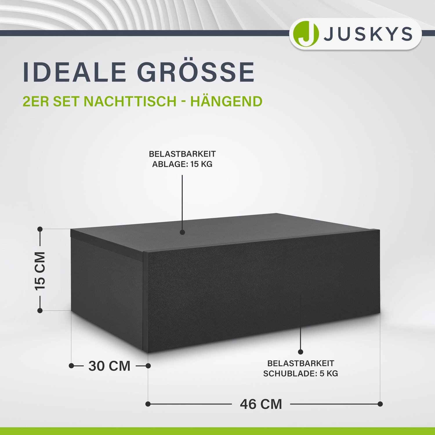 Juskys Wandregal, 1 Schublade pro Regal, günstig online kaufen