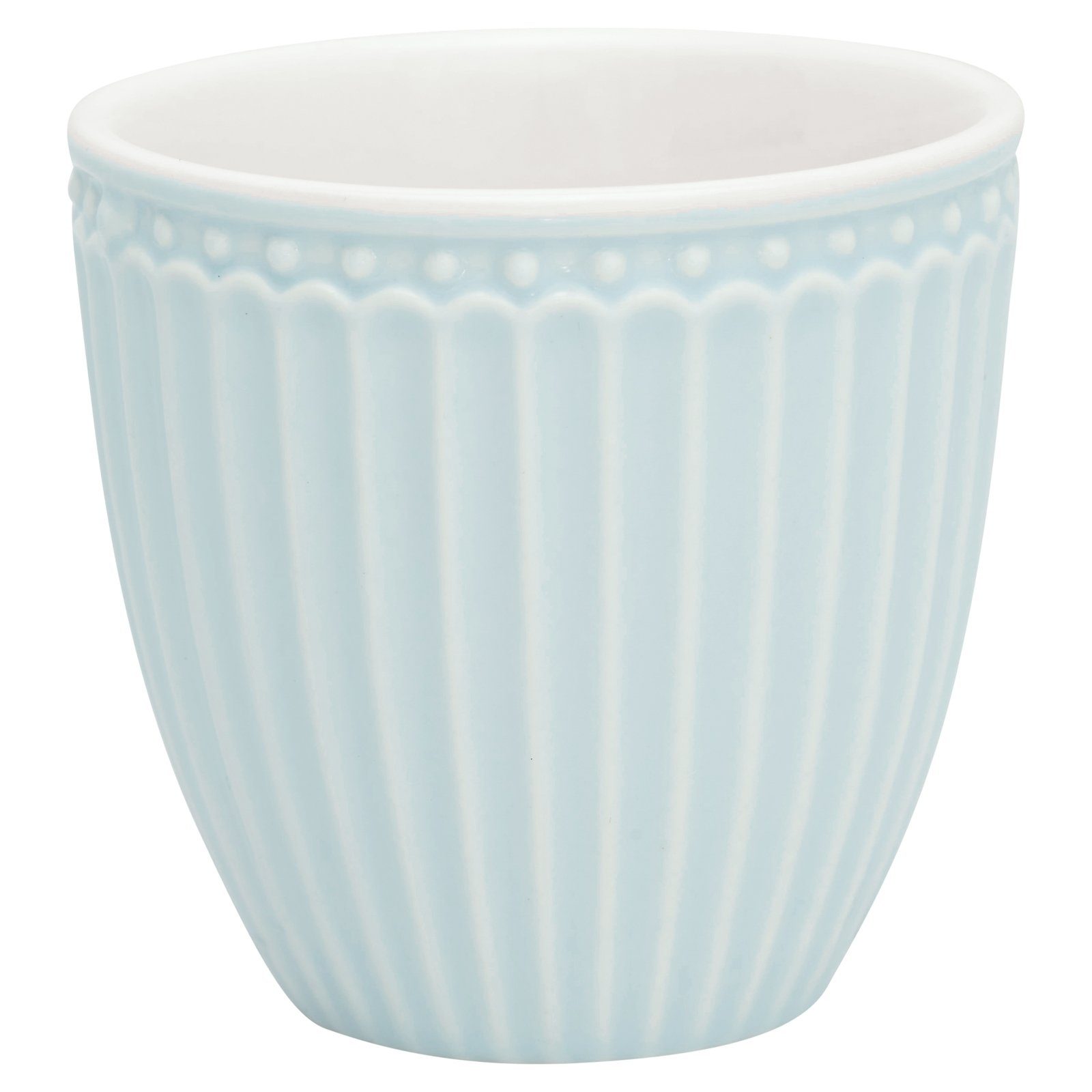Greengate Becher Alice Mini Latte Cup pale blue 125 ml, Porzellan