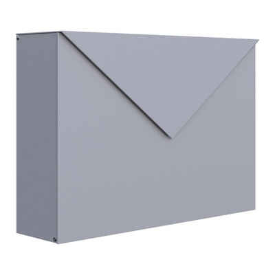 Bravios Briefkasten Briefkasten Letter Grau Metallic