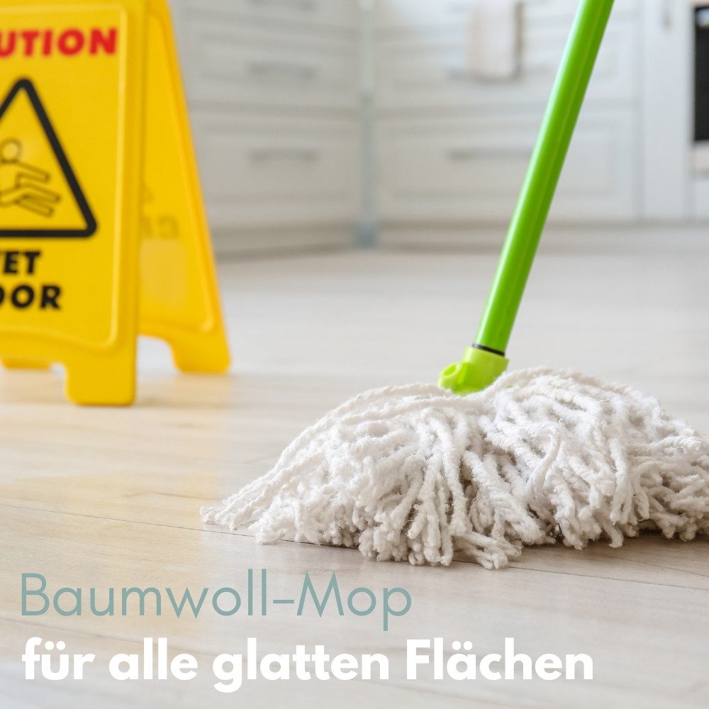 GarPet 12er Set Wischmopp Ersatz Kopf Set Ersatzmop Wischmop Baumwolle 160gr Moppaufsatz