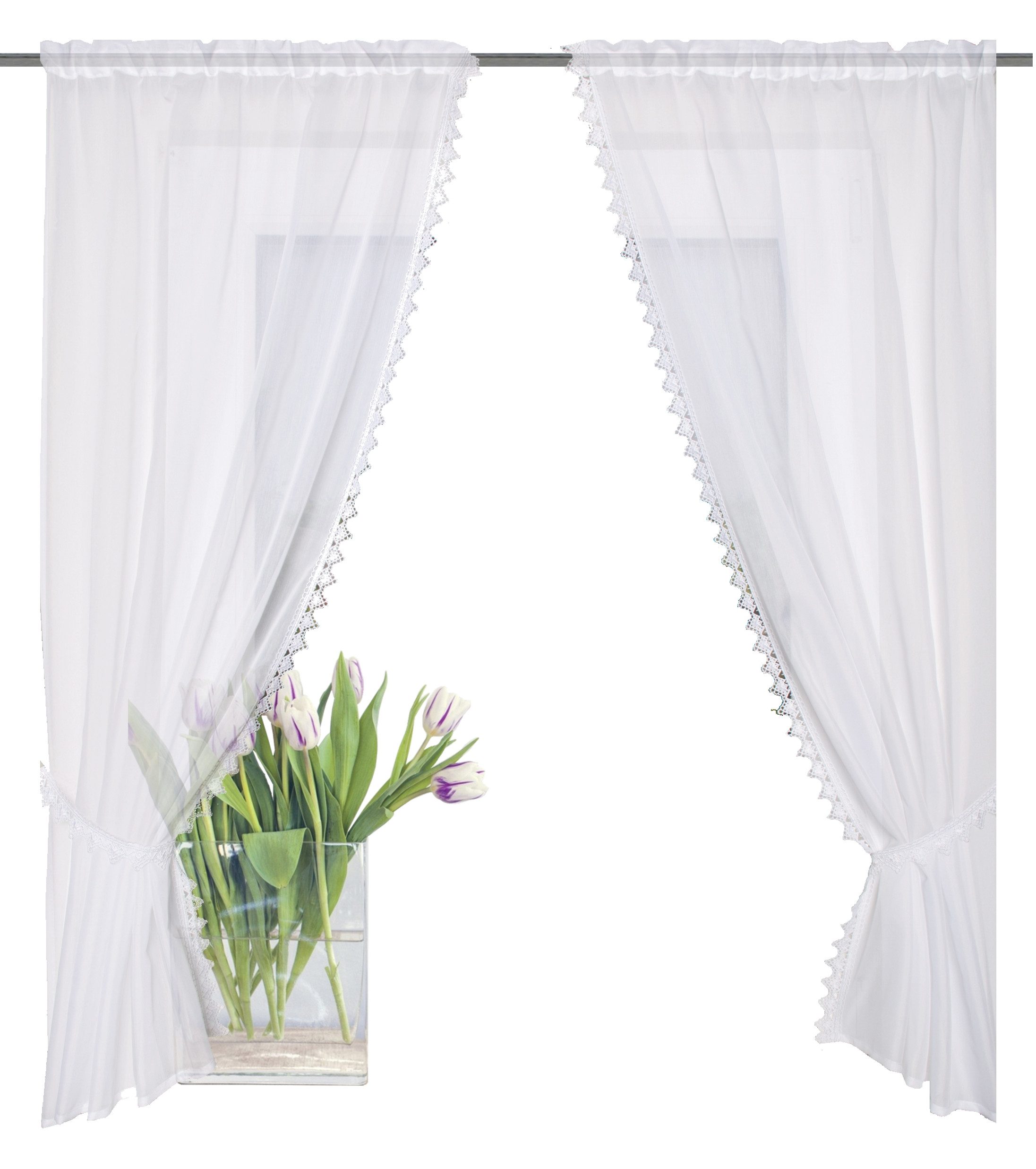 HOME WOHNIDEEN Scheibengardine LEONA, Kräuselband (2 günstig online kaufen