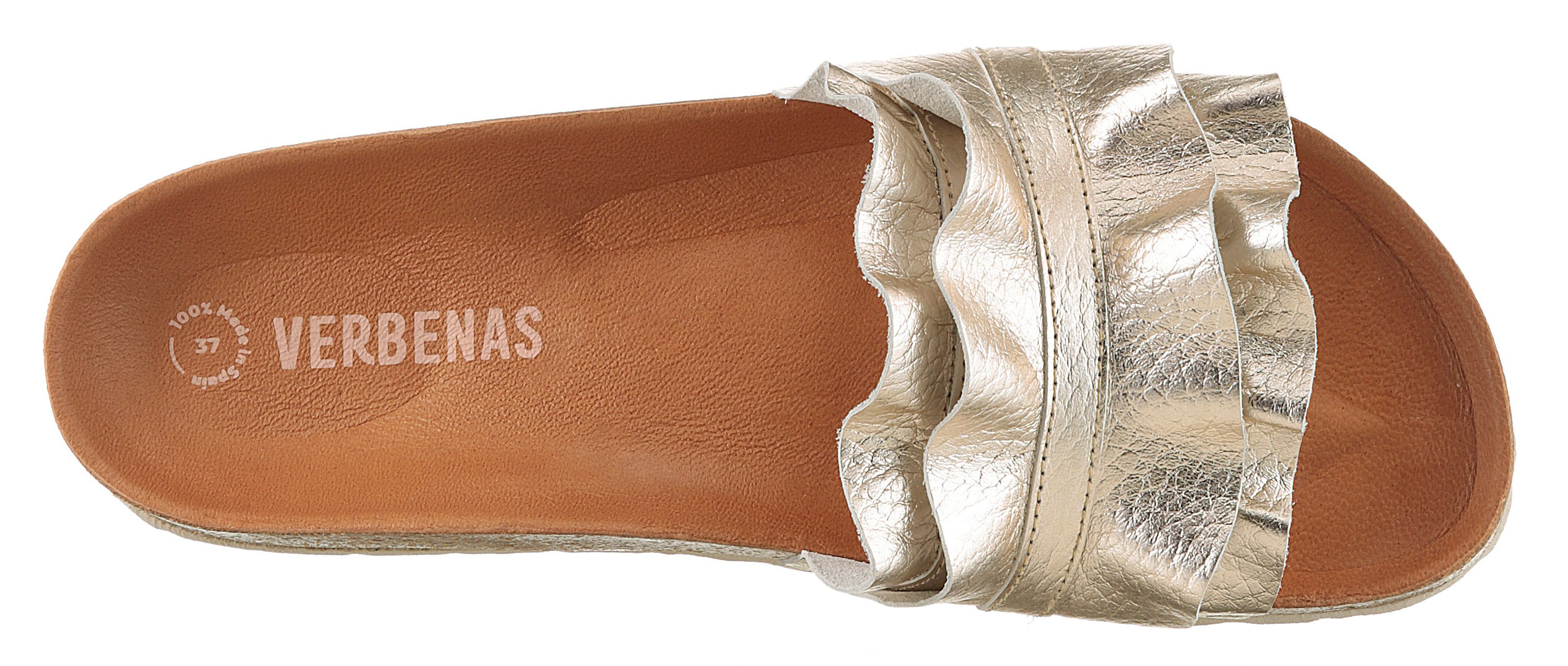 VERBENAS Rocio Roda Pantolette Sommerschuh, Strandschuh, Flat mit vorgeformten Fußbett