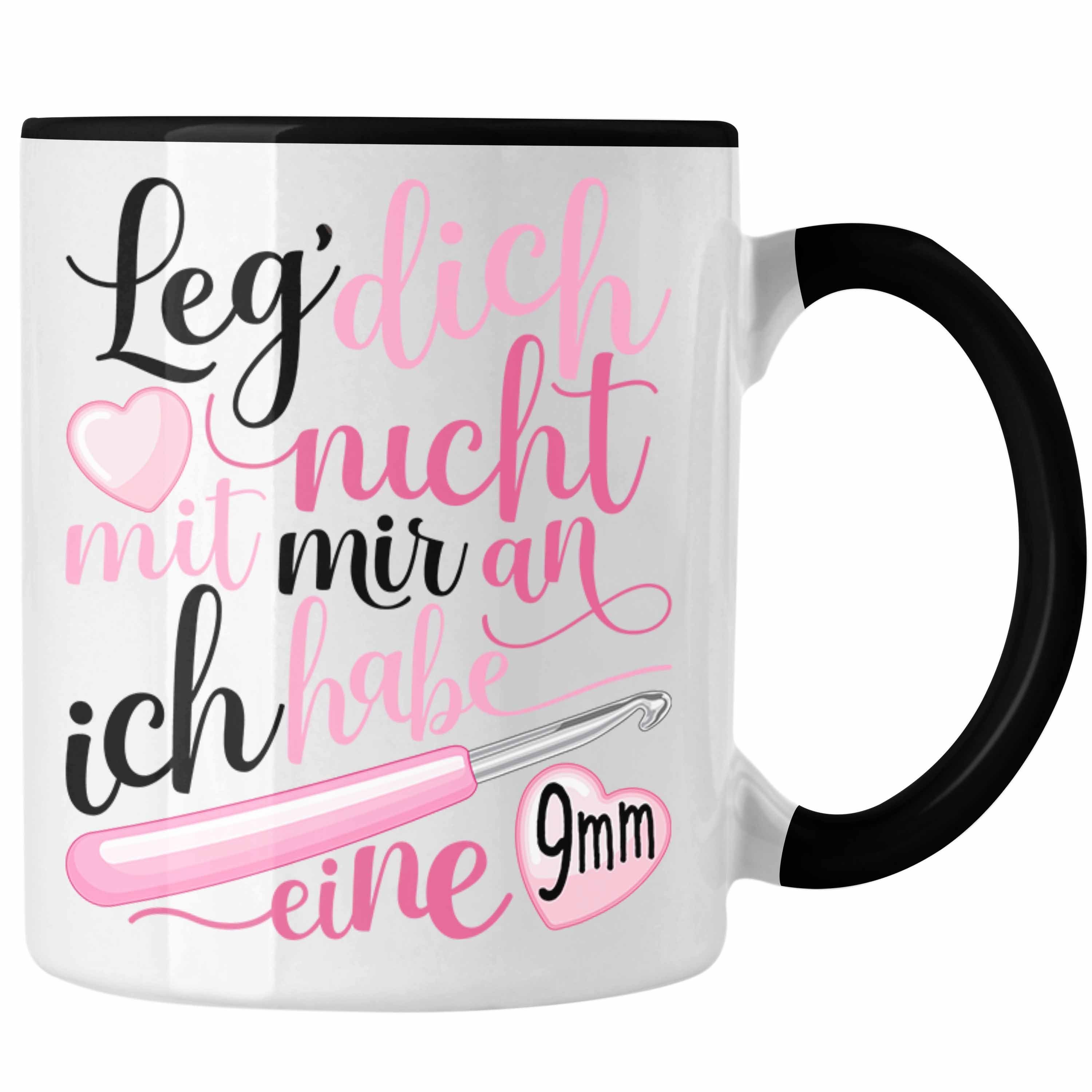 Trendation Tasse Häkeln Tasse Geschenk Grafik Stricken Geschenkidee Spruch Lustig Ich H Schwarz