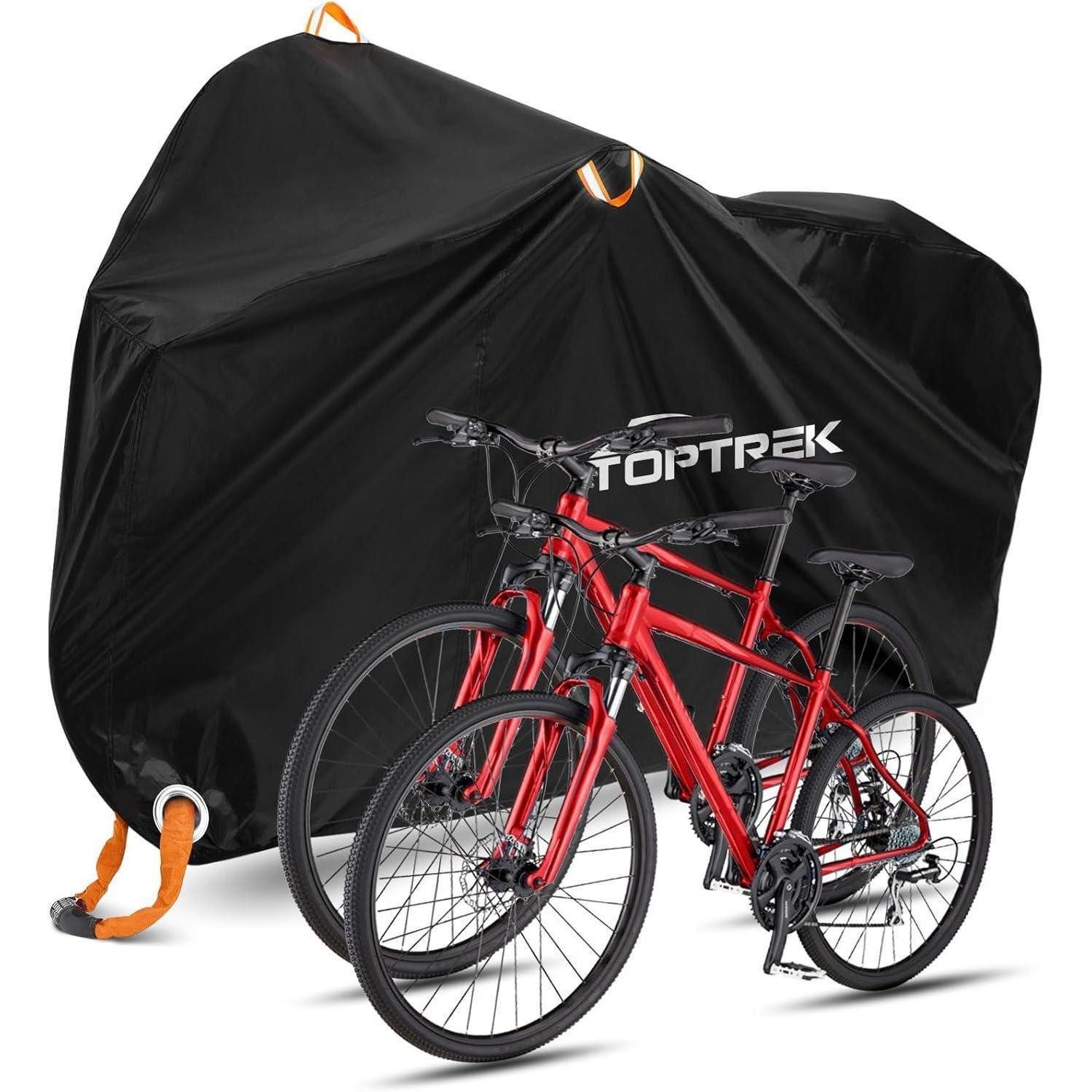 LuxusKollektion Fahrradschutzhülle Fahrradabdeckung 2 Fahrräder 210D Oxford-Gewebe wasserdicht 210 x 110