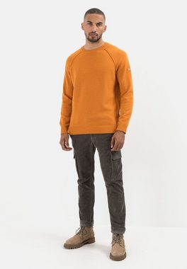 camel active Strickpullover mit Rundhalskragen Kontrastnaht