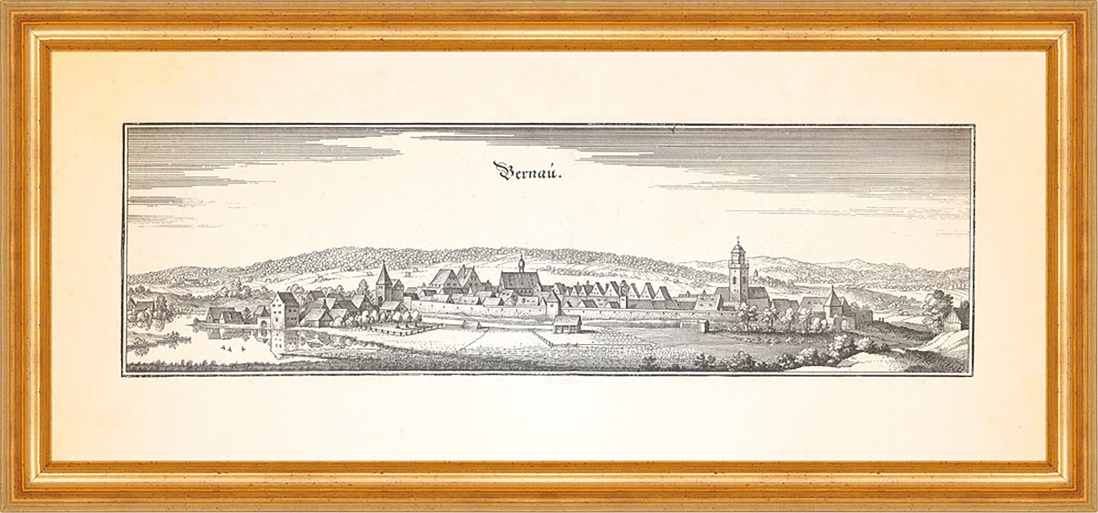 Kunstdruck Bernau Bärnau Oberpfalz Tirschenreuth Stiftland Kupferstich Merian 031