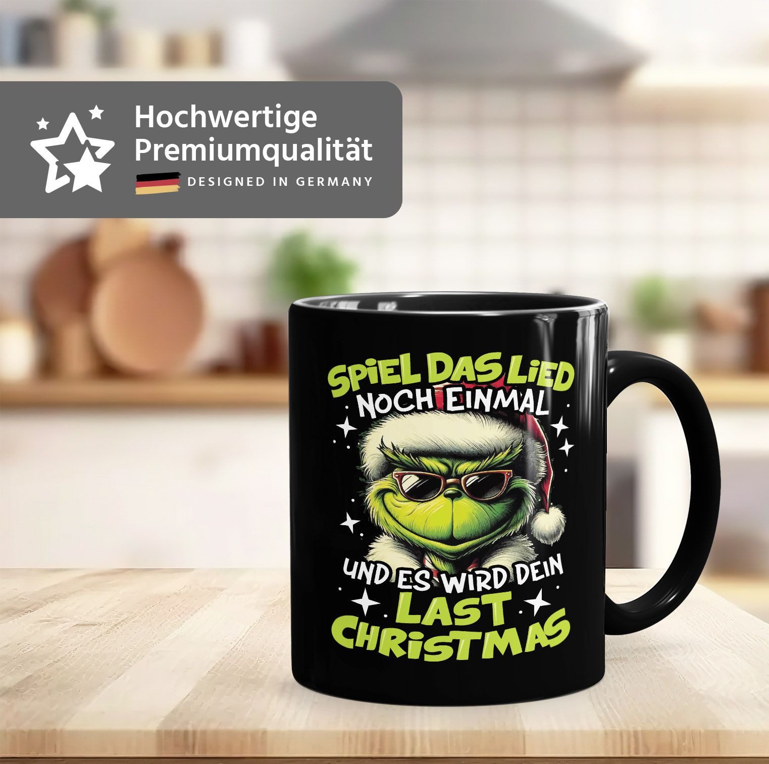 MoonWorks Tasse Tasse Weihnachten Grinch Geschenkidee Weihnachtsmuffel Kaffebecher, Keramik – Bild 3 von 4