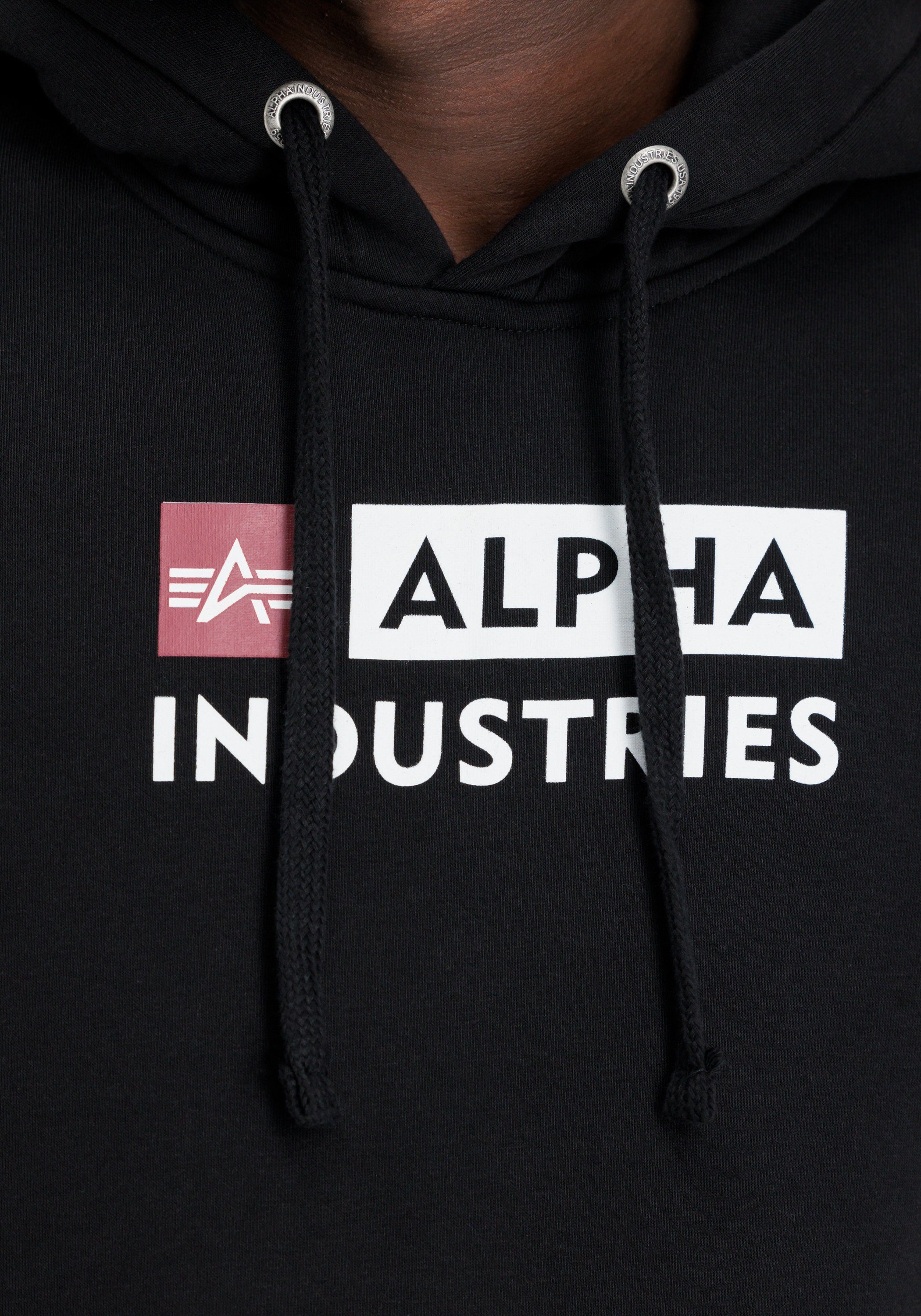 Industries Hoody Alpha - black Men Hoodie Alpha Hoodies Industries Block-Logo Alpha