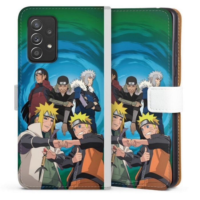 DeinDesign Handyhülle Hokage Naruto Shippuden Offizielles Lizenzprodukt 4 Hokagen Group Samsung Galaxy A52s 5G Hülle Handy Flip Case Wallet Cover