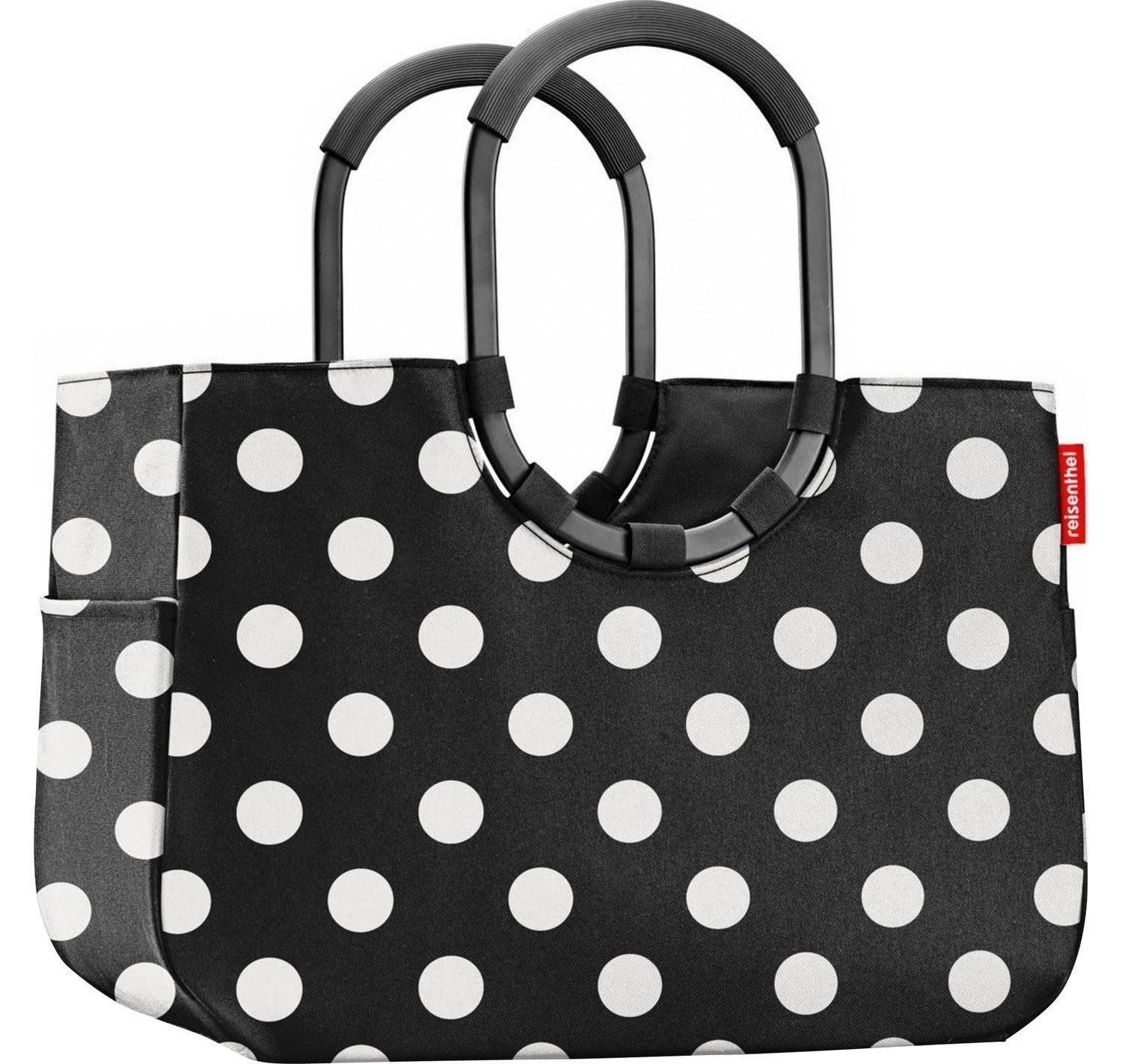 REISENTHEL® Einkaufsshopper LOOPSHOPPER L, Schwarz, Weiß, Polyester, 25 l, Aluminium, Wasserabweisend