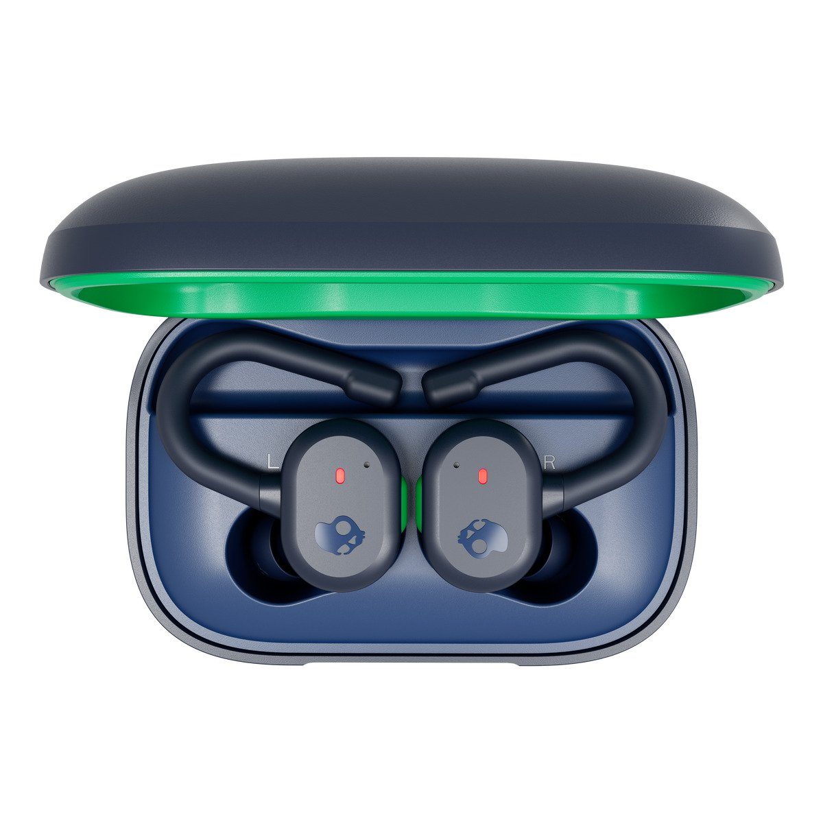 Hörvergnügen!, 44 Wireless) Mikrofon!, Integriertes Sprachsteuerung, IN-EAR wireless Wireless Skull-iQ pures Headset Wasserresistenz Schweiß- (IP55)!, Skull-iQ (True-Wireless-In-Ear-Kopfhörer!, In-Ear-Kopfhörer True Blue/Green Active Push Skullcandy TW und Stunden Sprachsteuerung!,