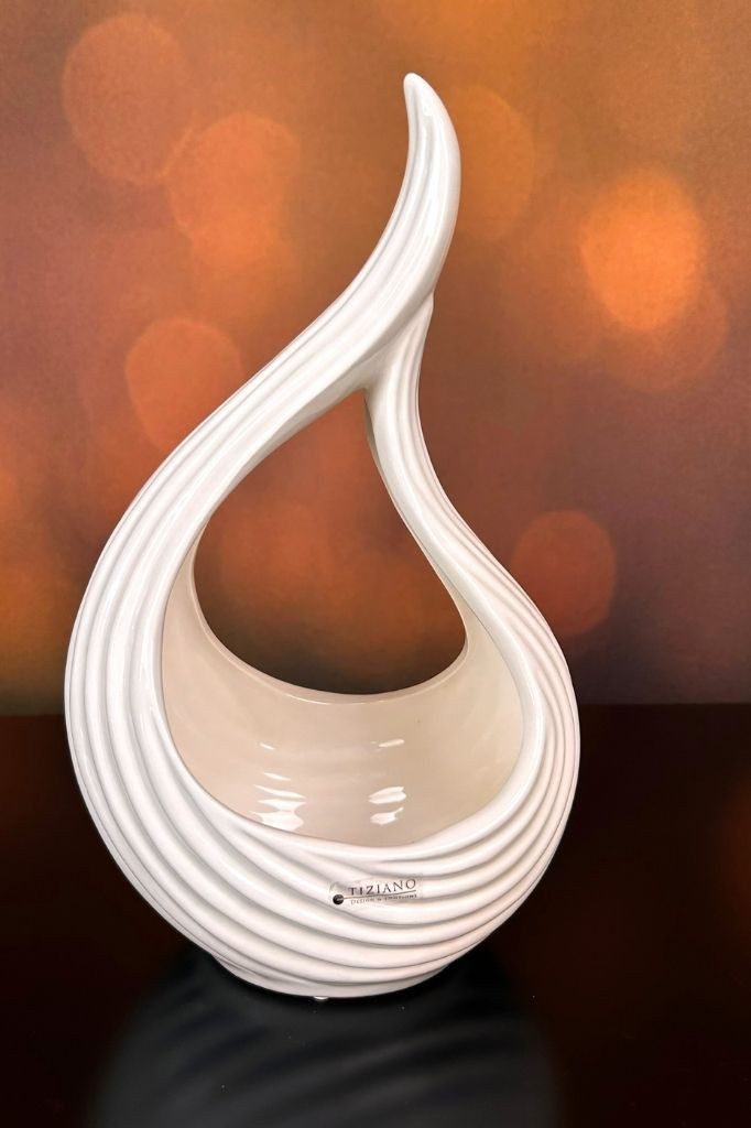 TIZIANO - DESIGN & EMOTIONS Dekofigur Pflanzgefäß Prisma creme-weiß