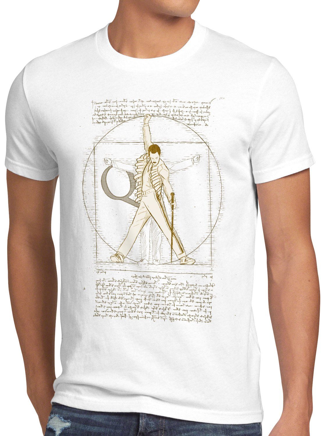 style3 T-Shirt Vitruvianischer Freddie da vinci günstig online kaufen