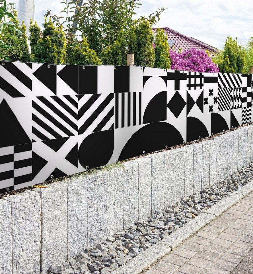 Thumbnail - MyMaxxi Sichtschutzzaunmatten Zaunbanner Geometrische Formen Sichtschutz Garten Zaun