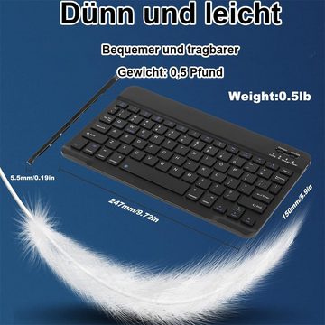 Civetes Leichtes und tragbares Design Tastatur- und Maus-Set, Flexible Effizient, leise und kompatibel mit einstellbaren DPI-Stufen