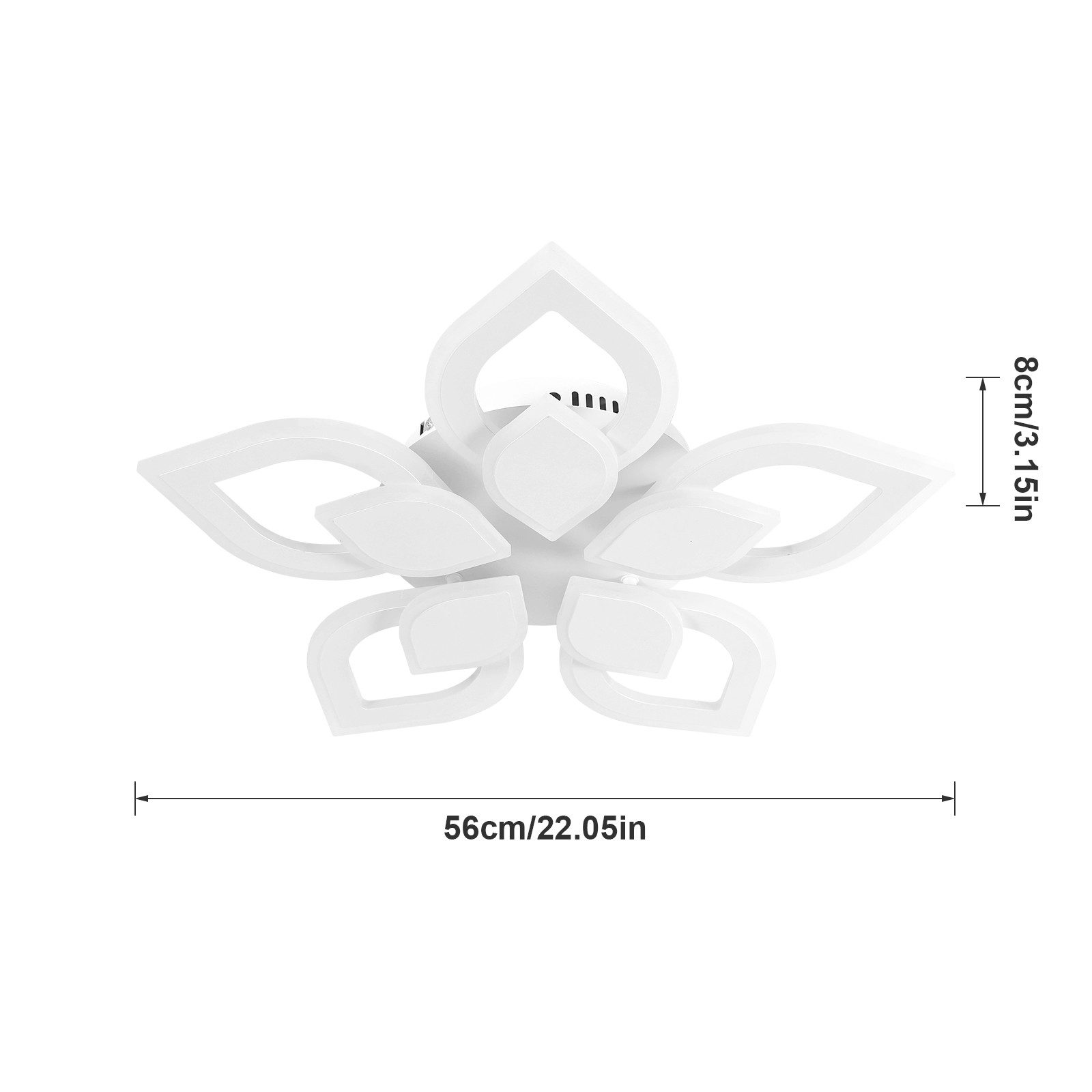 Goeco Deckenleuchte Acryl Deckenleuchte, 5-flammige Blumen-Deckenleuchte, günstig online kaufen