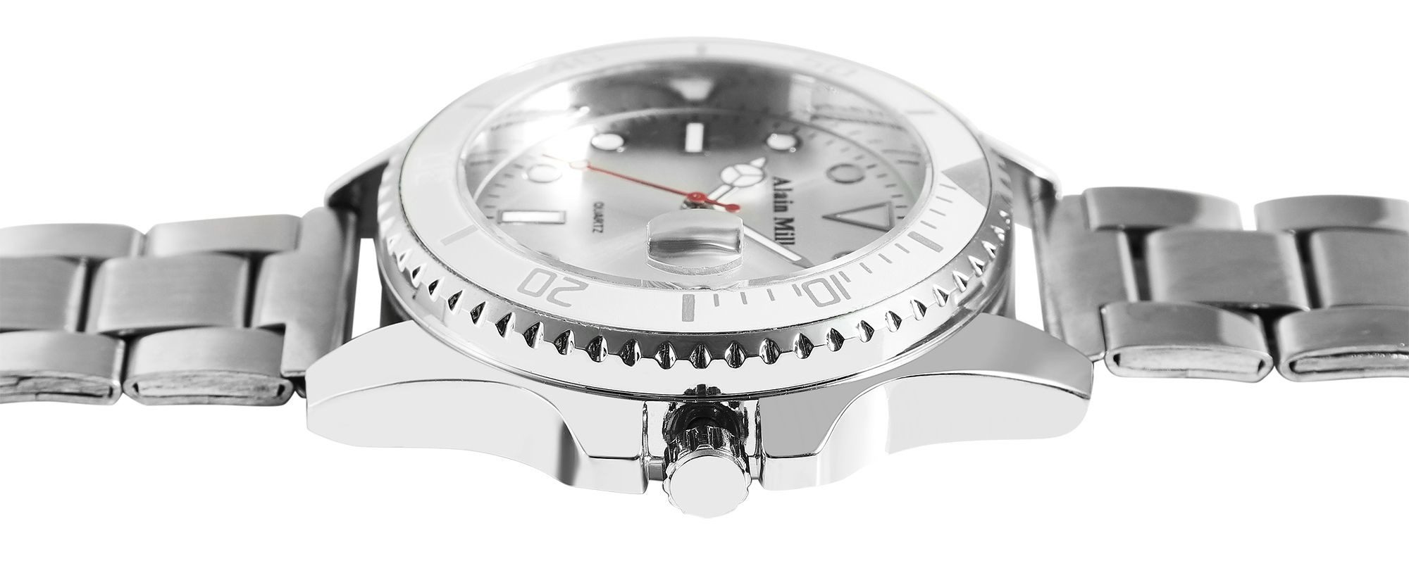 Alain Miller Quarzuhr 2800108 mit Edelstahlarmband, Datumsanzeige, sportlic günstig online kaufen