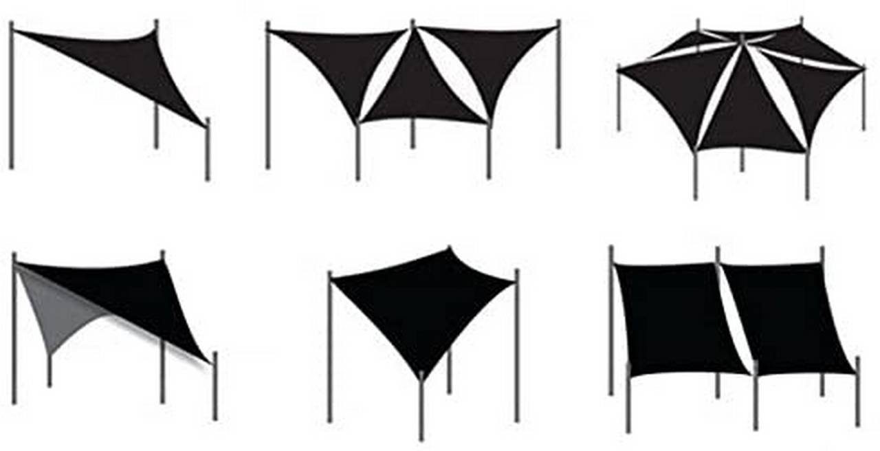 Woltu Sonnensegel, Sonnensegel Polyester Windschutz creme