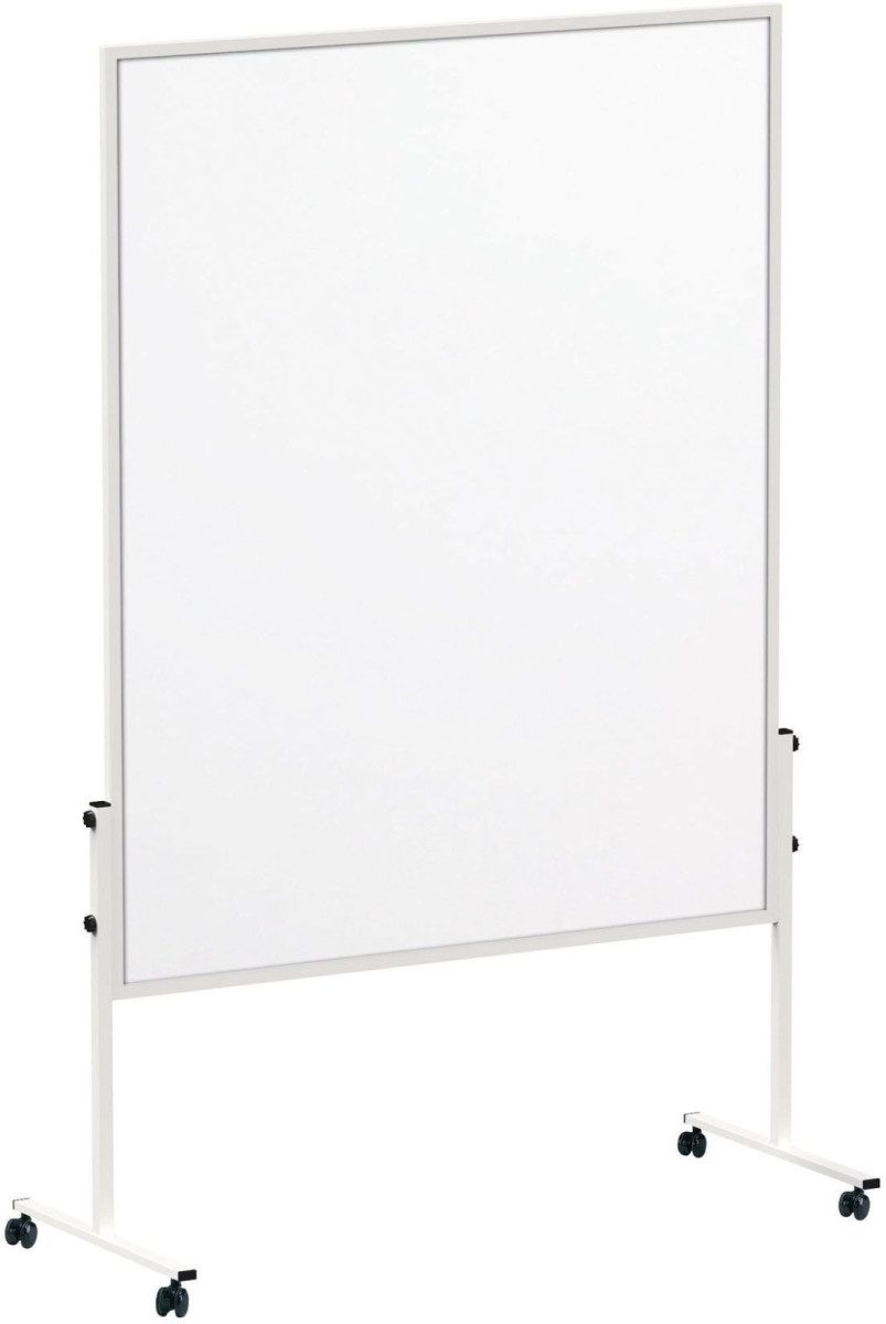 Standtafel Moderationstafel solid 150x120 cm Papier ungeteilt mit Rollen grau