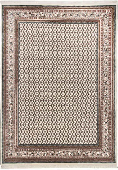 Orientteppich Abbas Meraj Mir, THEKO, rechteckig, Höhe: 12 mm, reine Wolle, handgeknüpft, mit Fransen
