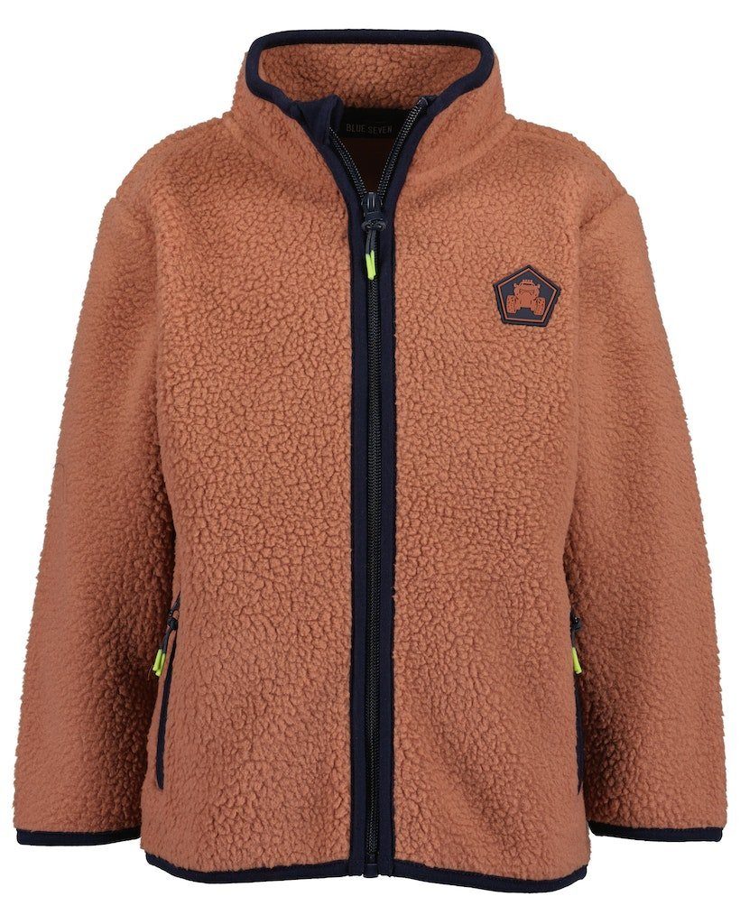 Blue Seven Fleecejacke Blue Seven Fleecejacke Jacke Stehkragen Sherpafleece kupferbraun (kein Set)