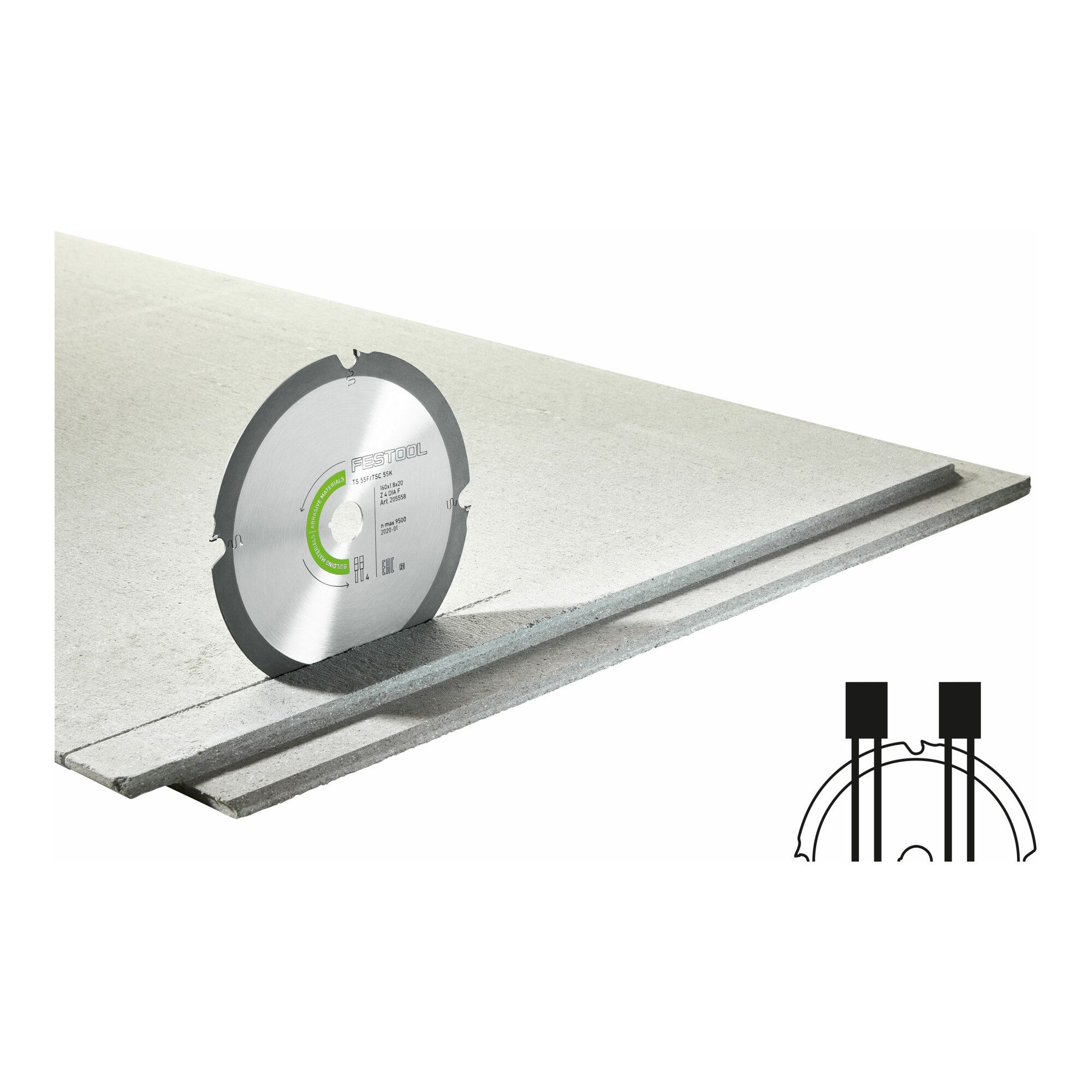 FESTOOL Trennscheiben Festool Diamant-Sägeblatt DIA 160x1,8x20 F4 Abrasive Materials