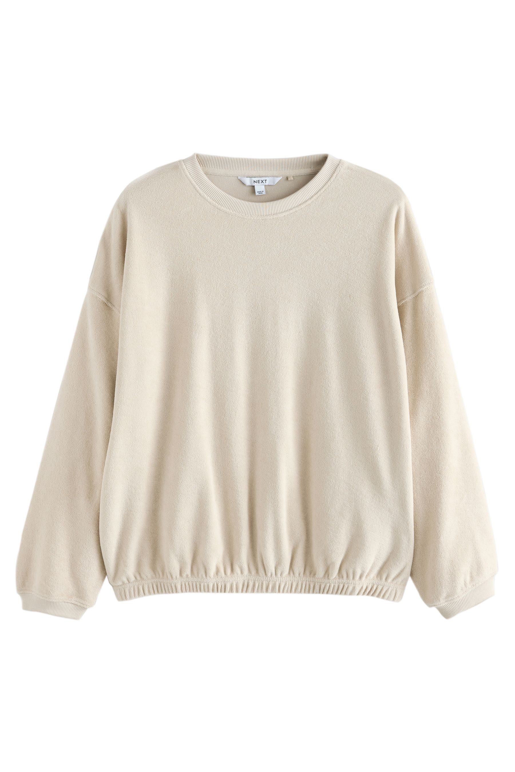 Next Sweater Langärmeliges Rundhalssweatshirt aus Frottee (1-tlg)