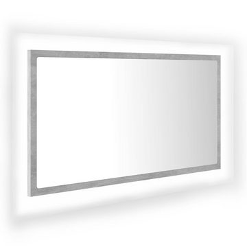 vidaXL Badezimmerspiegelschrank LED-Badspiegel Betongrau 80x8,5x37 cm Acryl (1-St)