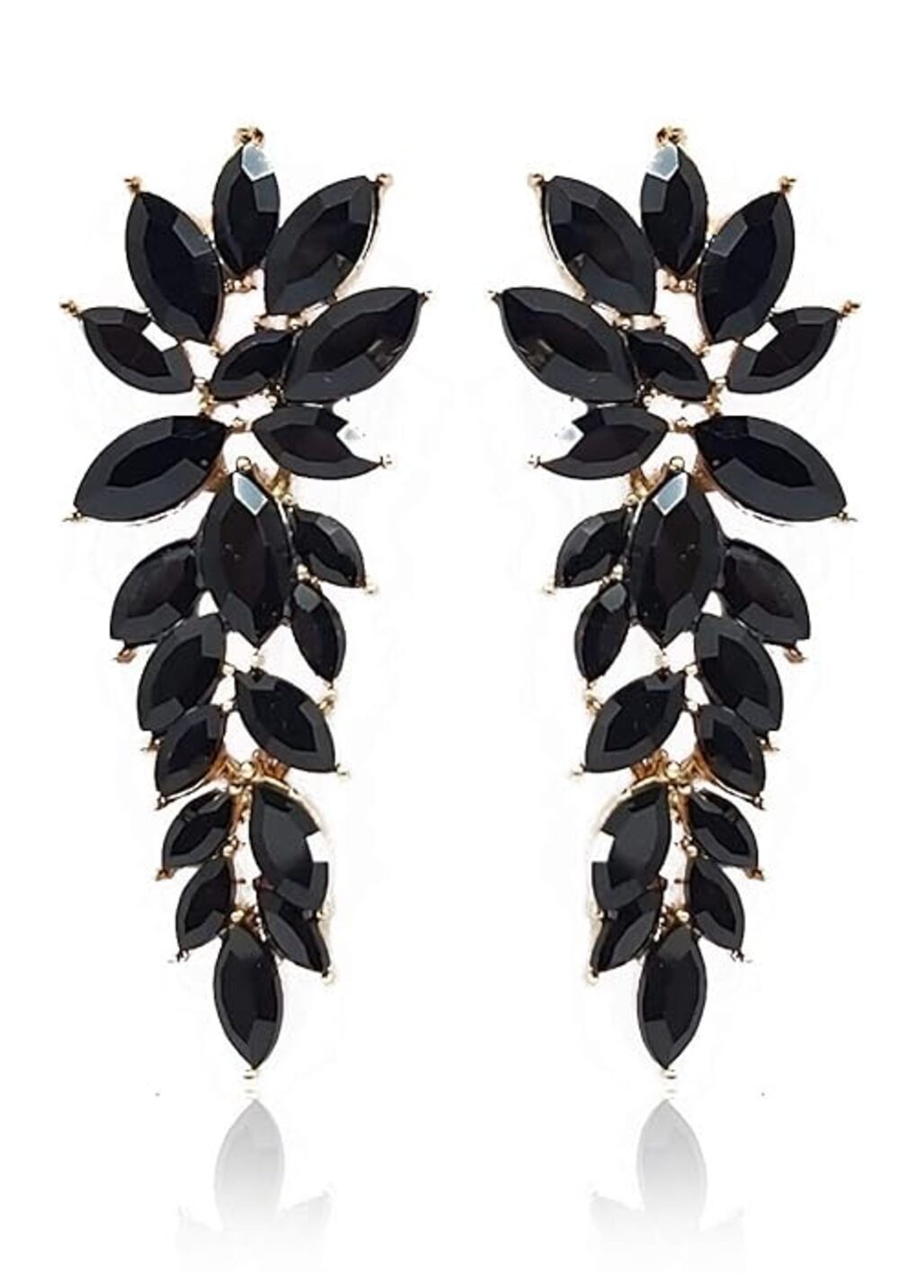 YouBella Ohrhänger-Set Kristalltropfen und Dangler Серьги Für Frauen & Mädchen (Inhalt der Packung: Paar Серьги x 1, Perfekt für besondere Anlässe & Office Wear), Vergoldet Modische künstliche Schmuck
