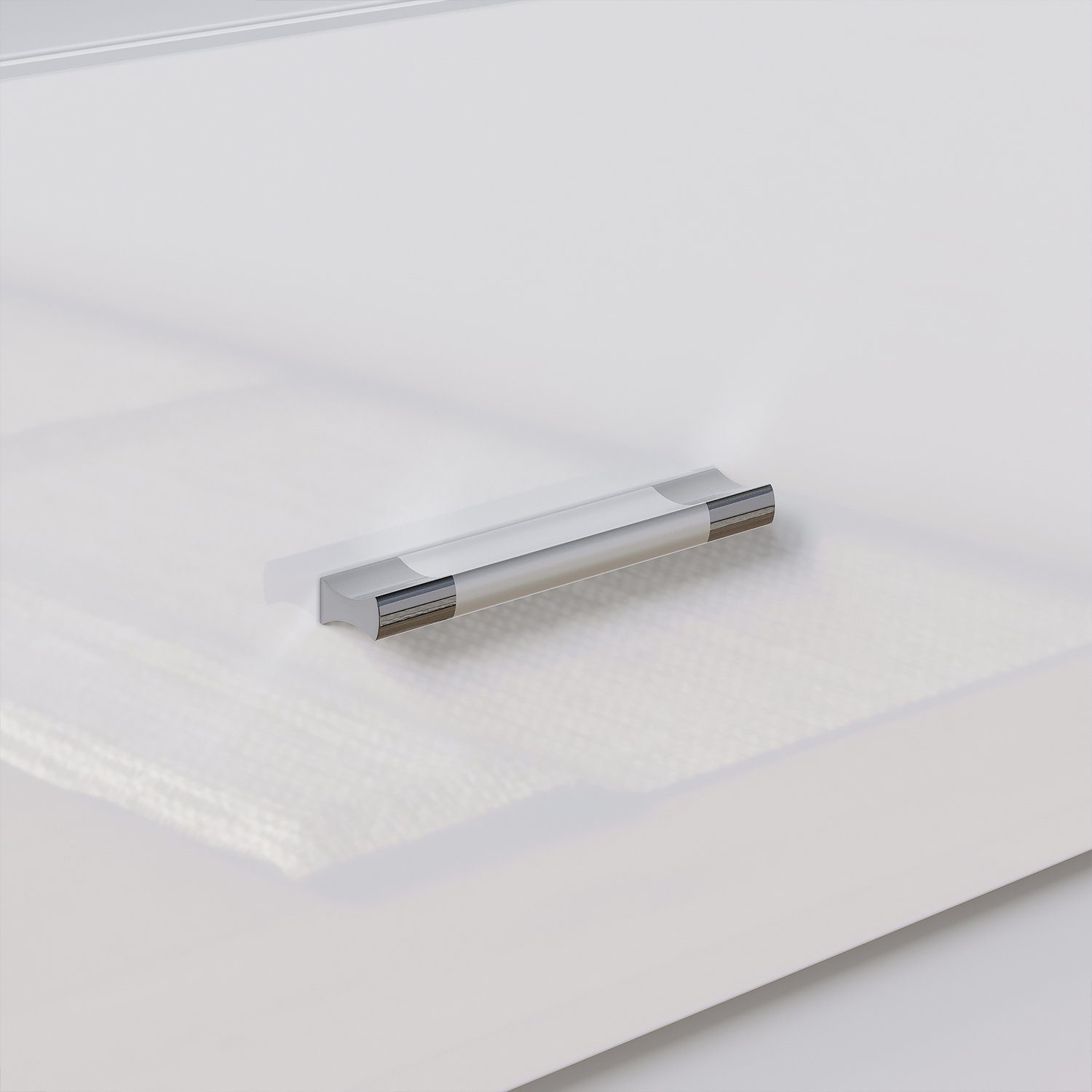 SONNI Nachtkonsole Nachttisch mit led beleuchtung,schublade 45x35xH46.5cm, Nachtkommode weiss hochglanz, 45cm breit – Bild 4 von 5