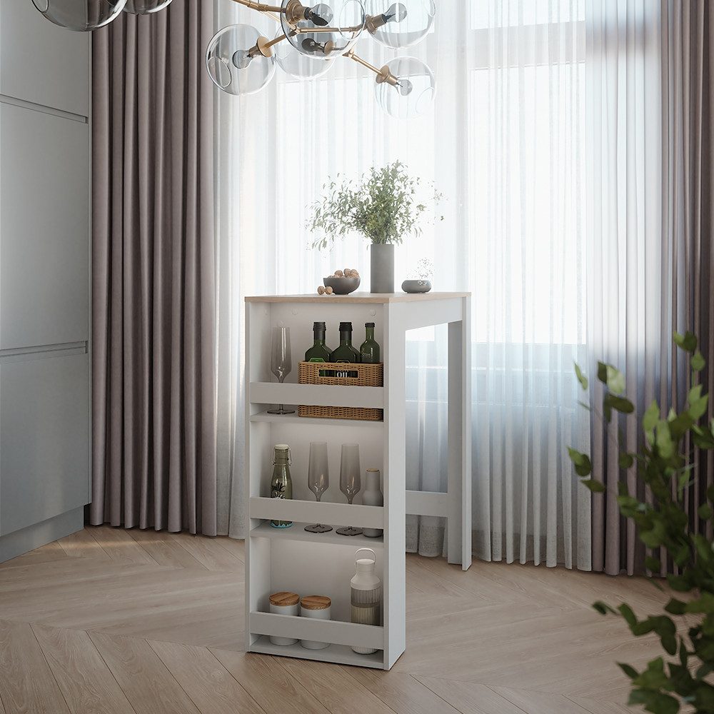 Vicco Bartisch Repose, Weiß/Sonoma, 45 x 110 cm (1-St)