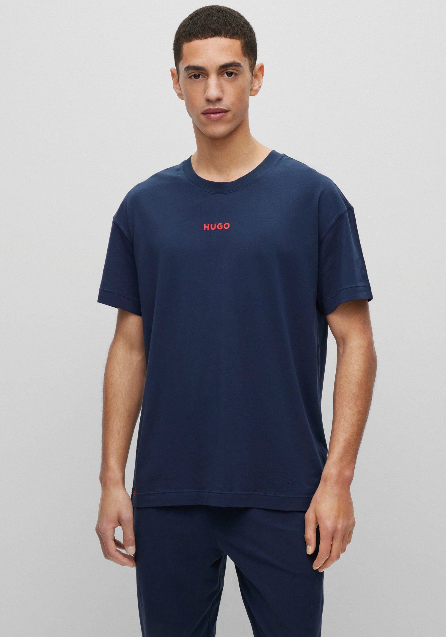 HUGO TShirt Linked TShirt mit HUGO Druck auf der Brust